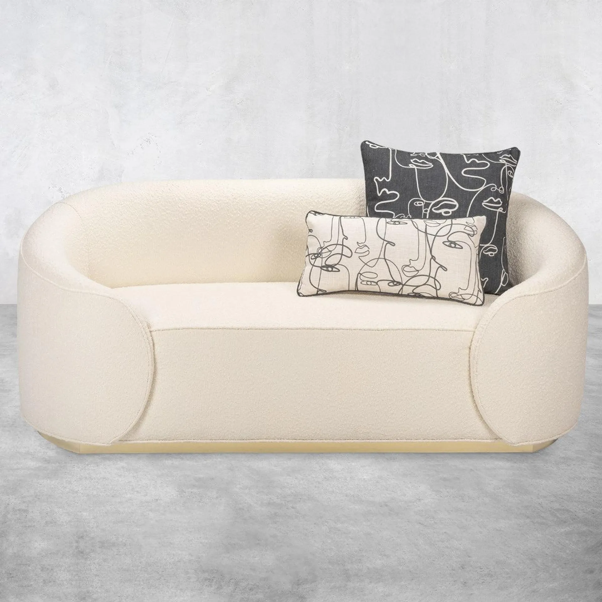 Eden Rock Loveseat in Boucle