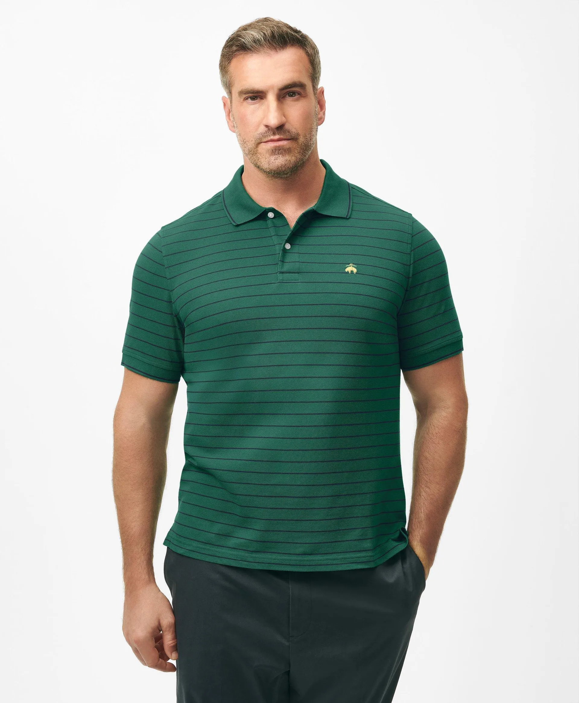 Golden Fleece ® Big & Tall Thin Striped Supima ® Polo Shirt