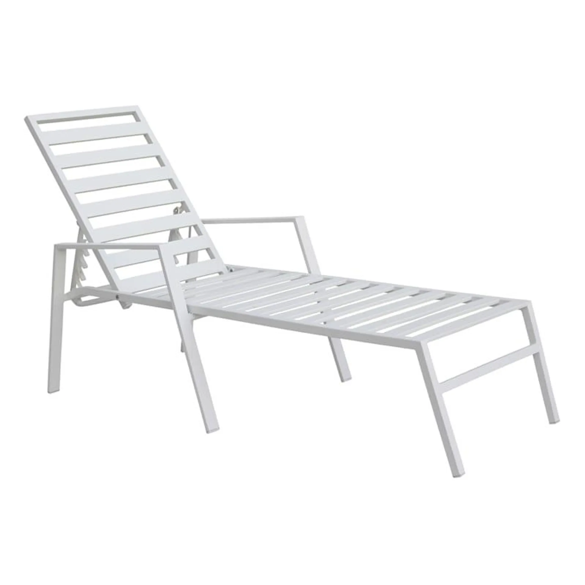 Grammercy White Patio Chaise Lounge Chair