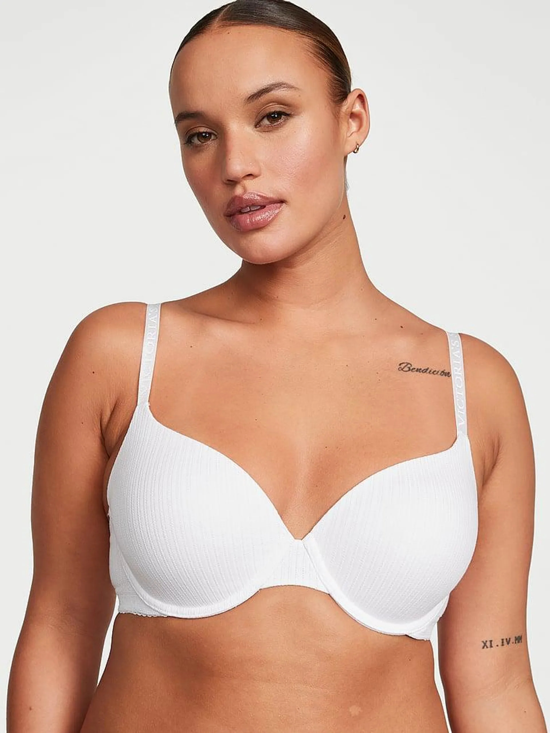 Lightly Lined Pointelle Demi Bra