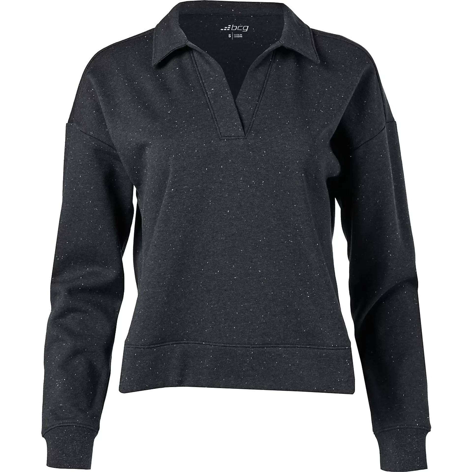 BCG Women's Fleece Collar Long Sleeve Top