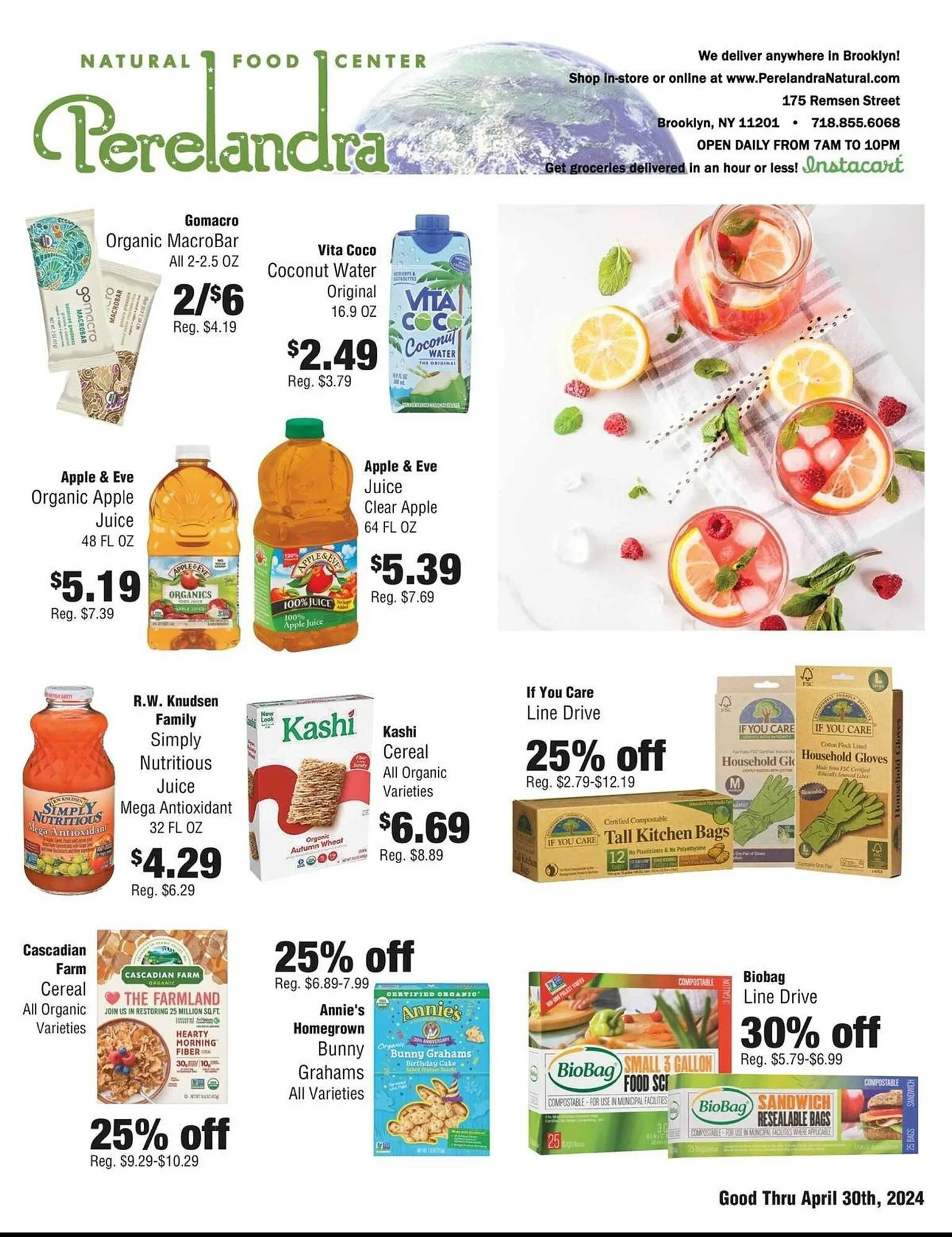 Weekly ad Perelandra Natural Food Center Weekly Ad from April 1 to April 30 2024 - Page 1