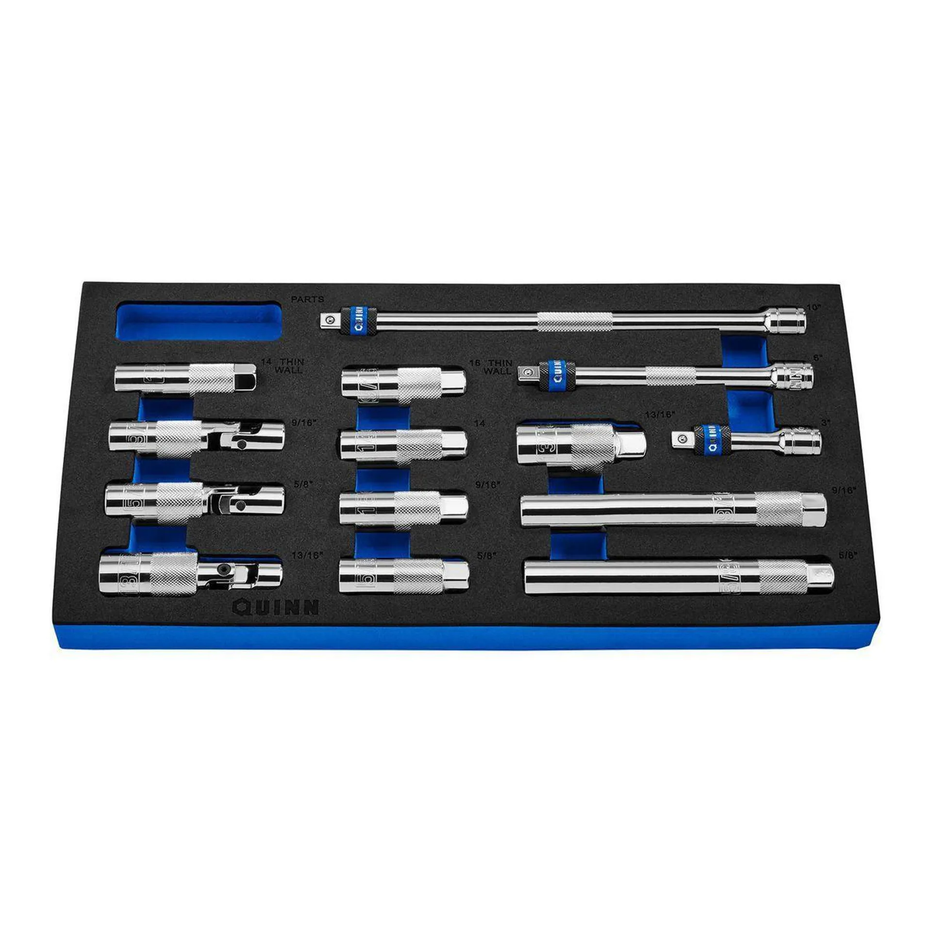 3/8 in. Drive SAE and Metric Spark Plug Socket Set, 14-Piece