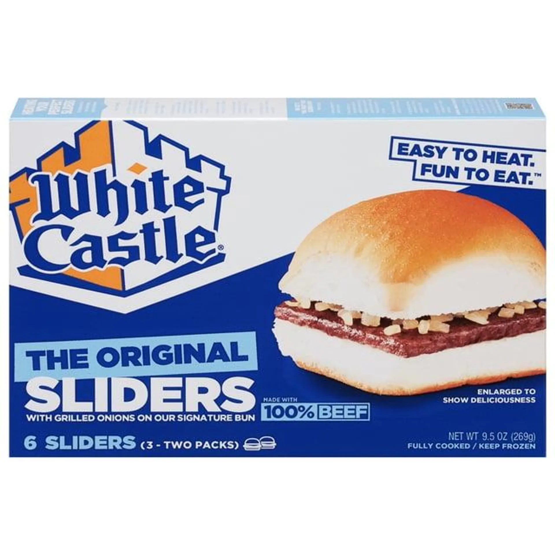 White Castle The Original Sliders, 9.5 oz, 6 Count (Frozen)