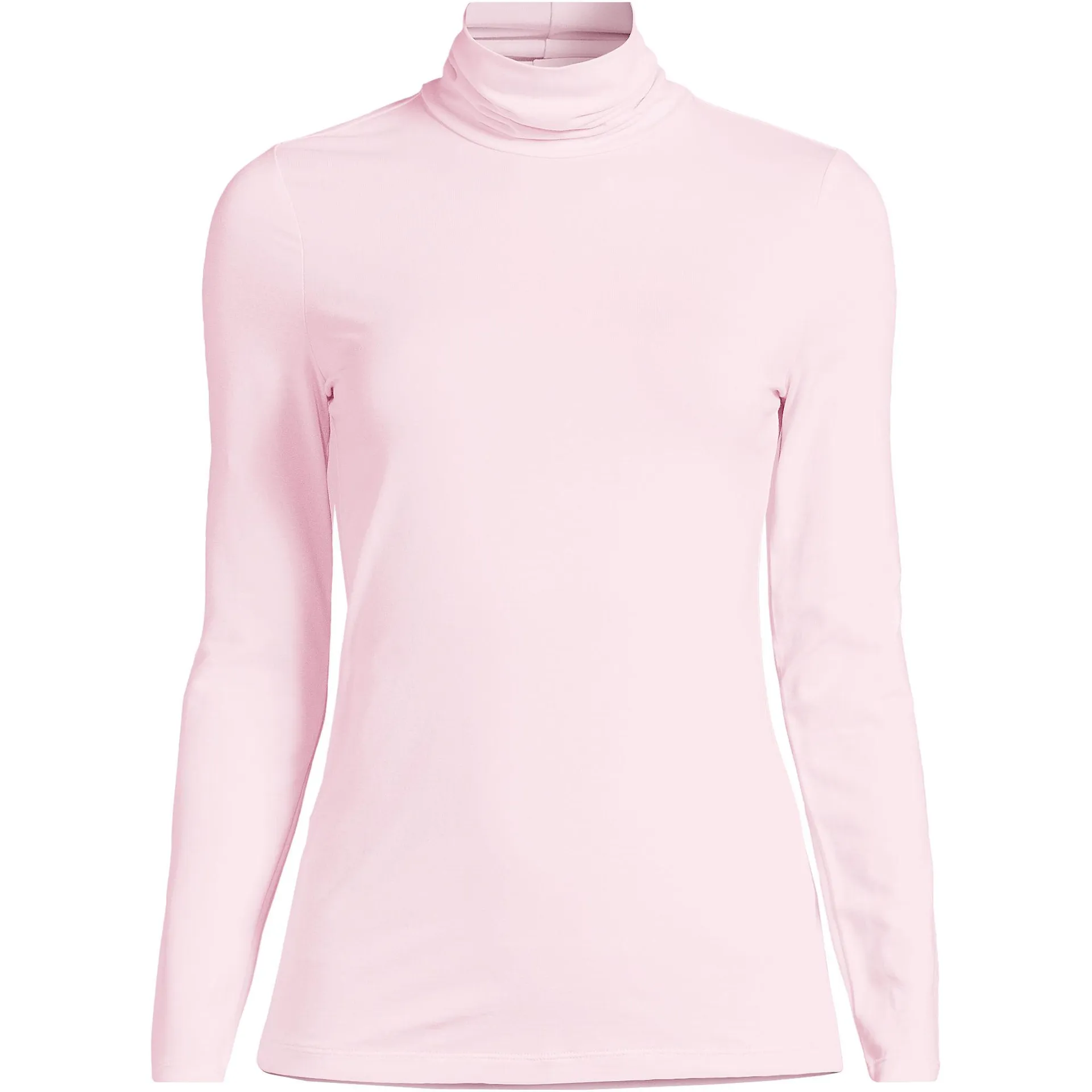 Women's Lightweight Jersey Skimming Long Sleeve Turtleneck