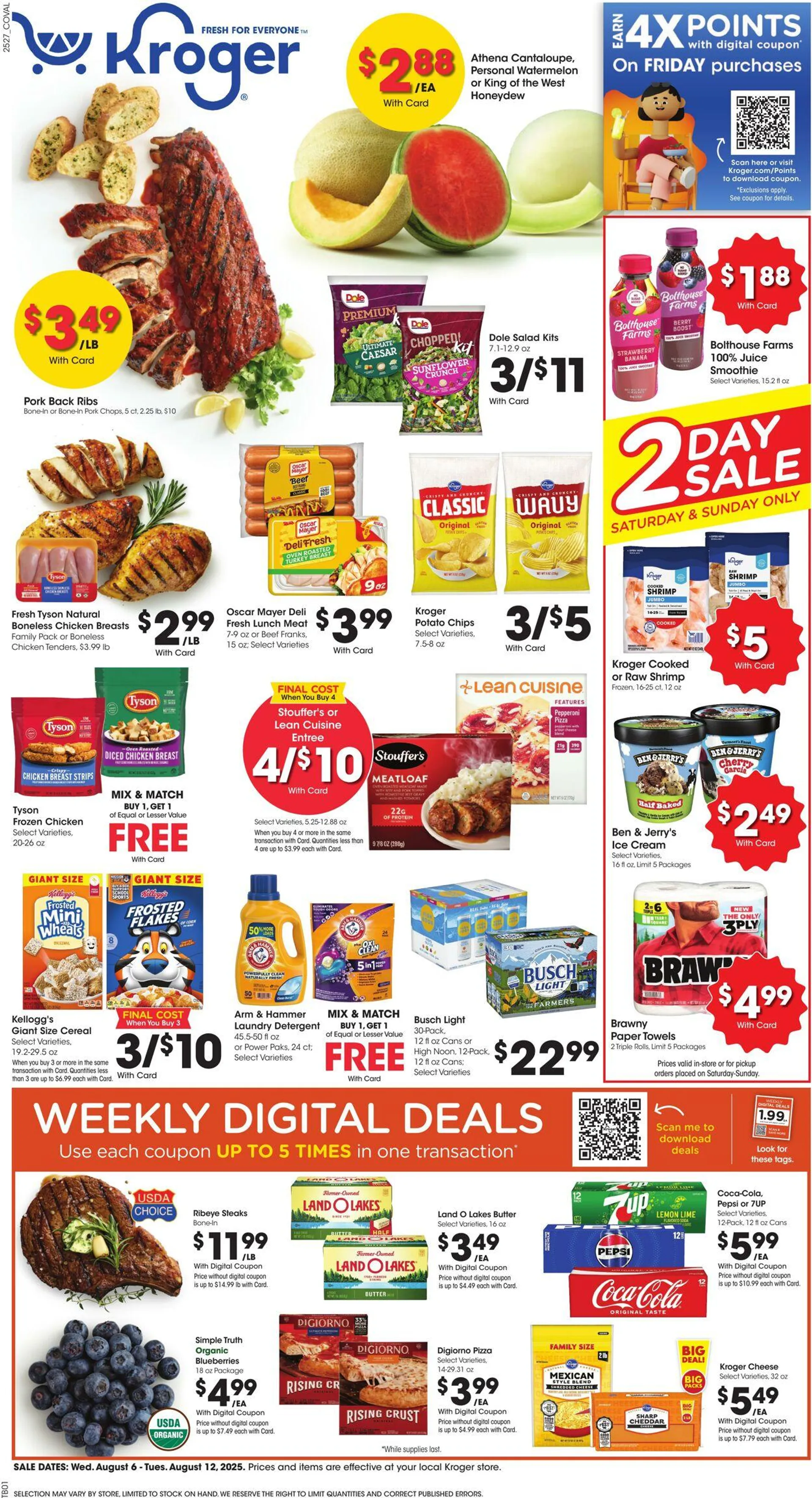Weekly ad Kroger Current weekly ad from August 6 to August 12 2025 - Page 1