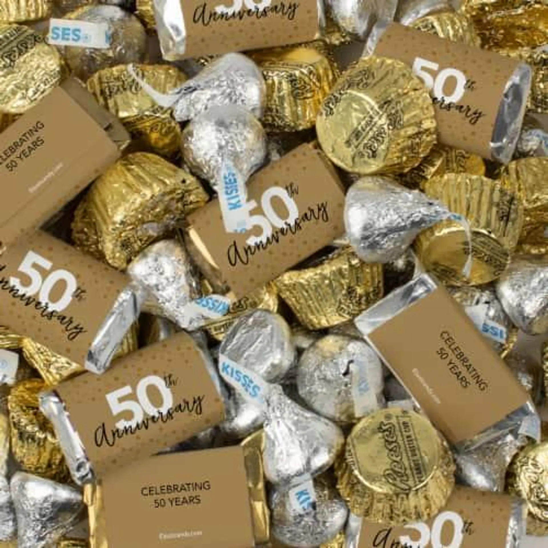 105 Pcs 50th Anniversary Candy Party Favors Hershey's Chocolate (1.75 lbs)