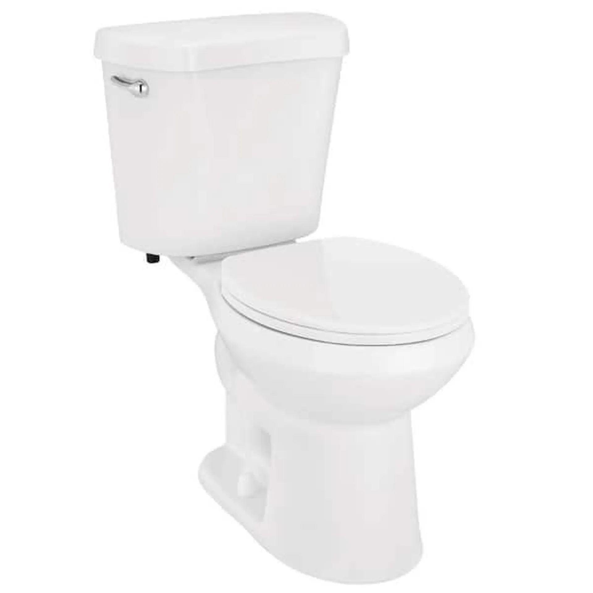 12 inch Rough In Two-Piece 1.28 GPF Single Flush Round Toilet in White Seat Included