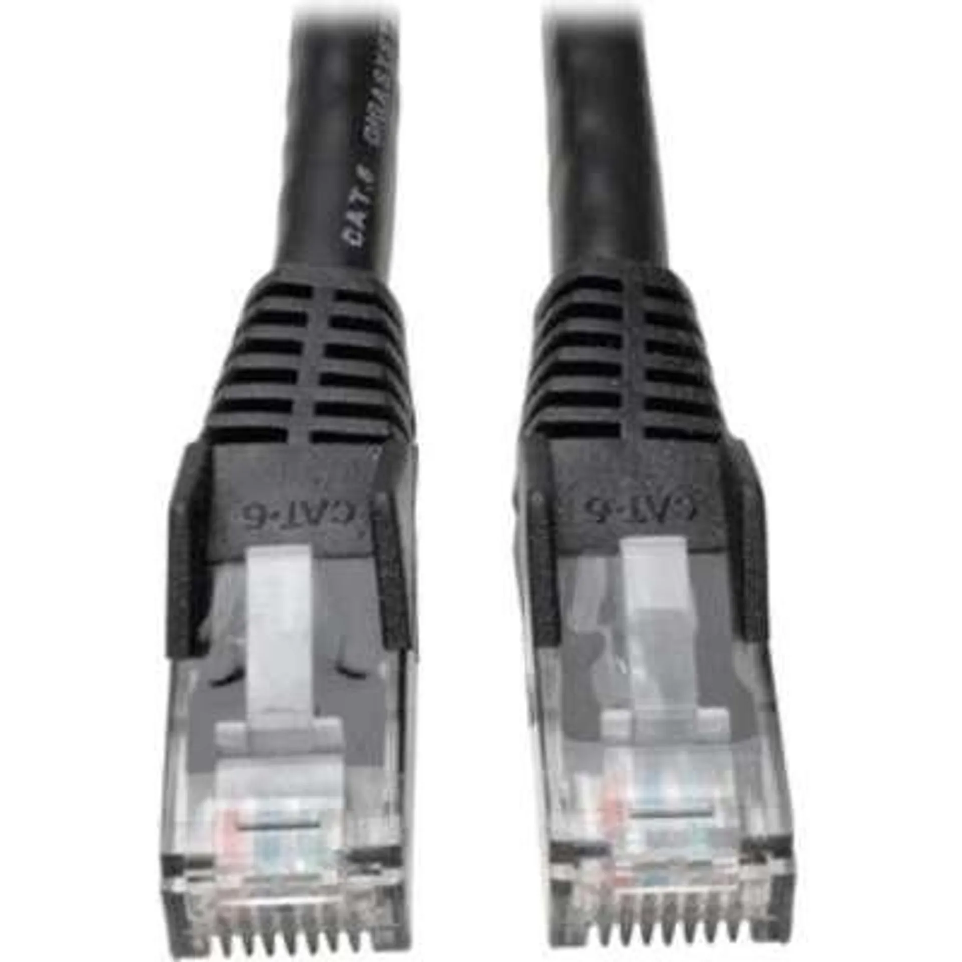 Tripp Lite Cat6 Gigabit Snagless Molded UTP Patch Cable RJ45 M/M, Black, 8 ft.