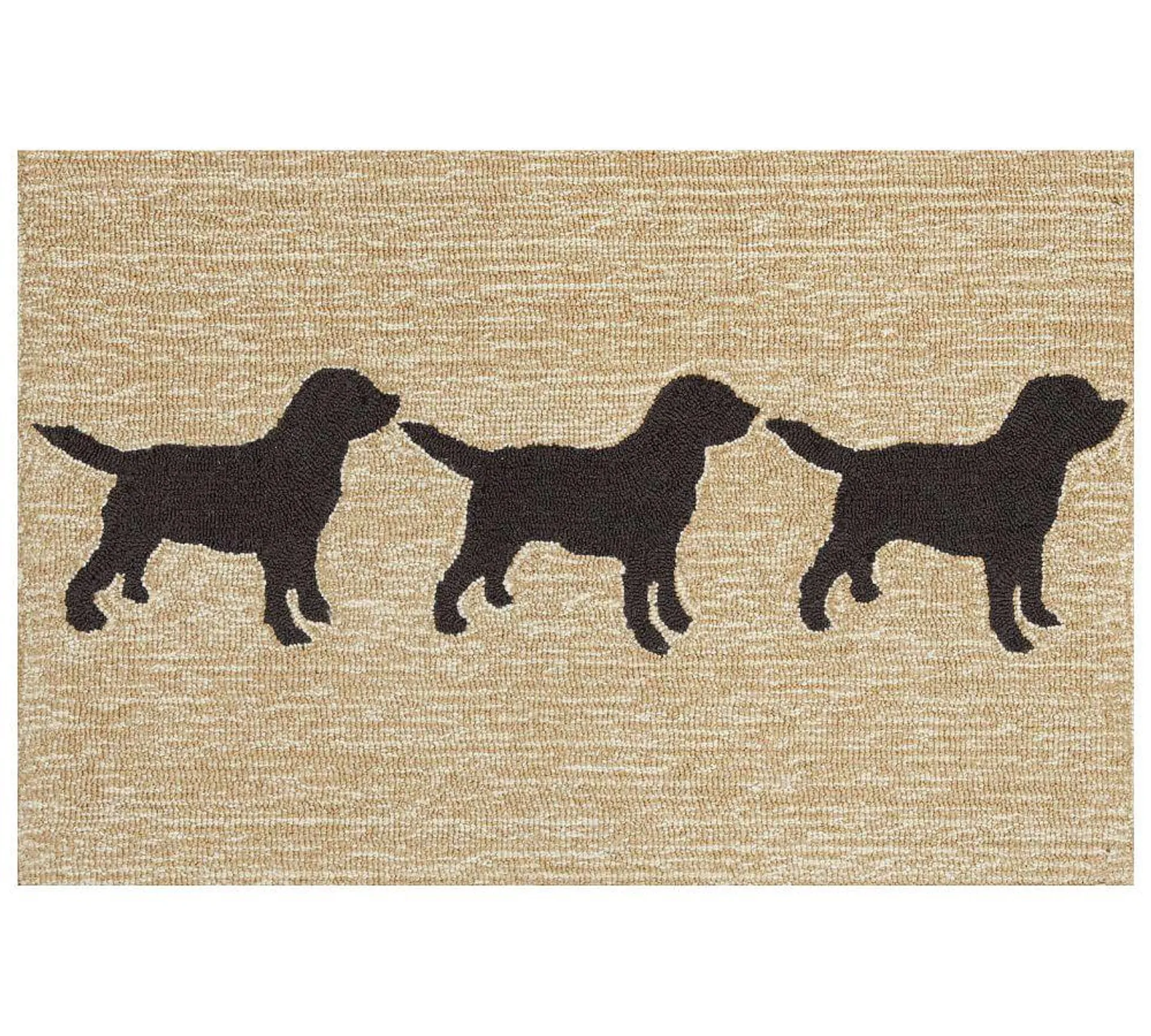 Three Dogs Hand Tufted Indoor Outdoor Rug