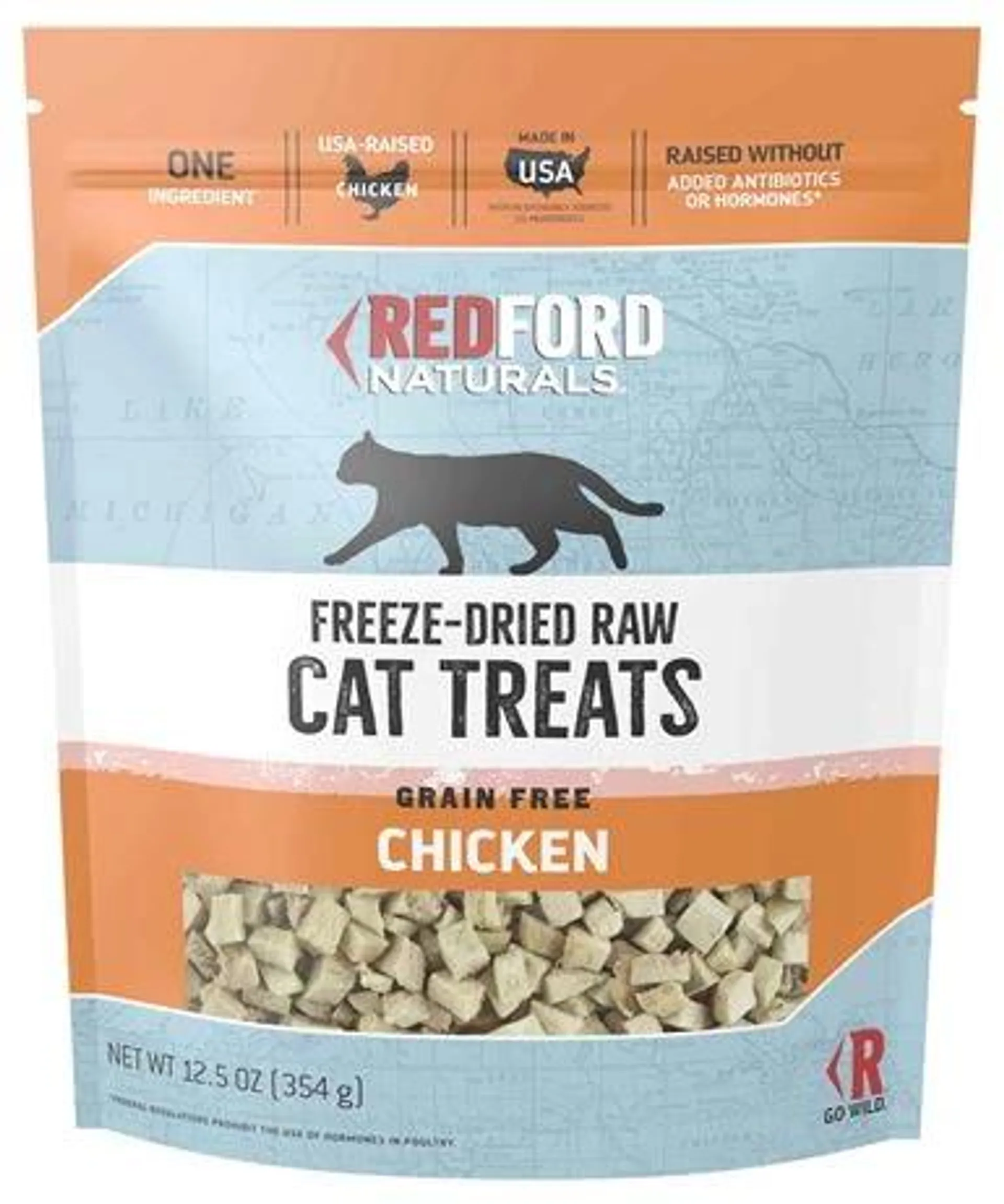 Redford Naturals Freeze-Dried Raw Grain Free Cat Treats, Chicken, 12.5 Ounces