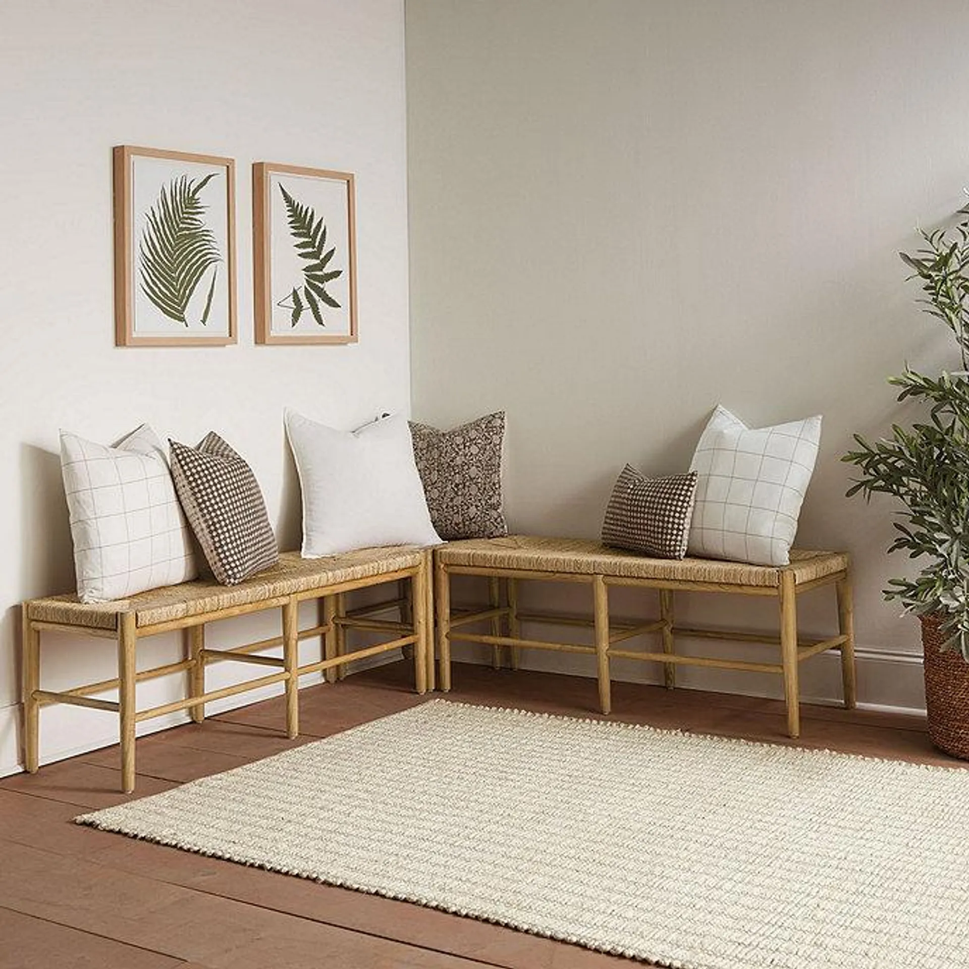 Eli 3-Piece Bench Set - Two 3-Seat Benches & One Single Bench