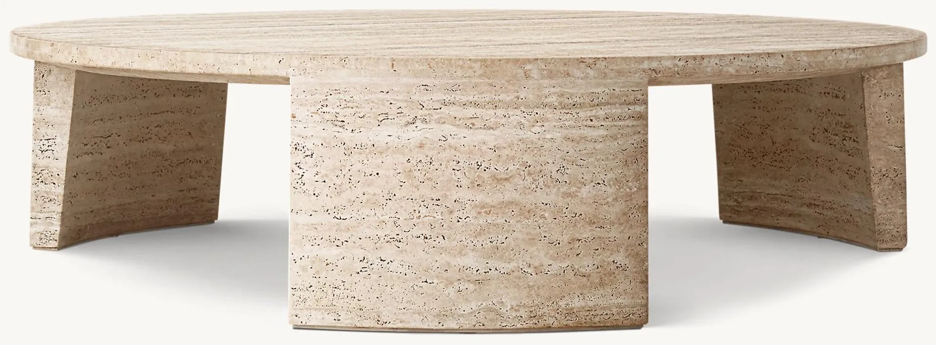 Wyeth Travertine Round Coffee Table