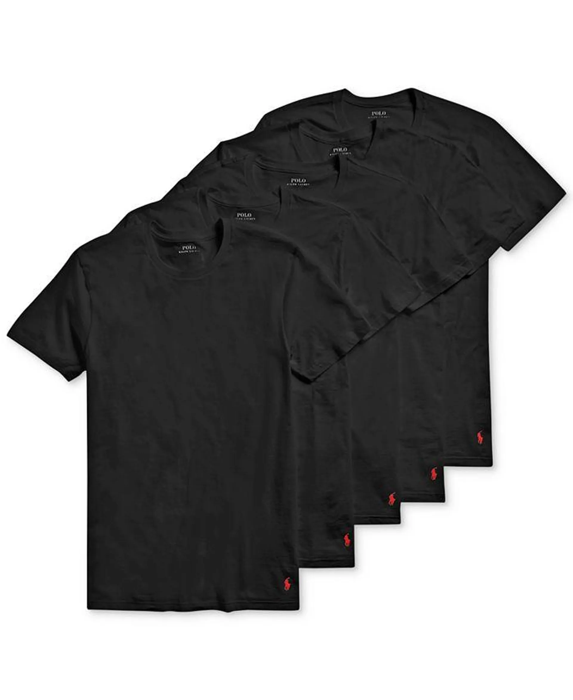 Men's 5 Pack Crew-Neck Undershirts