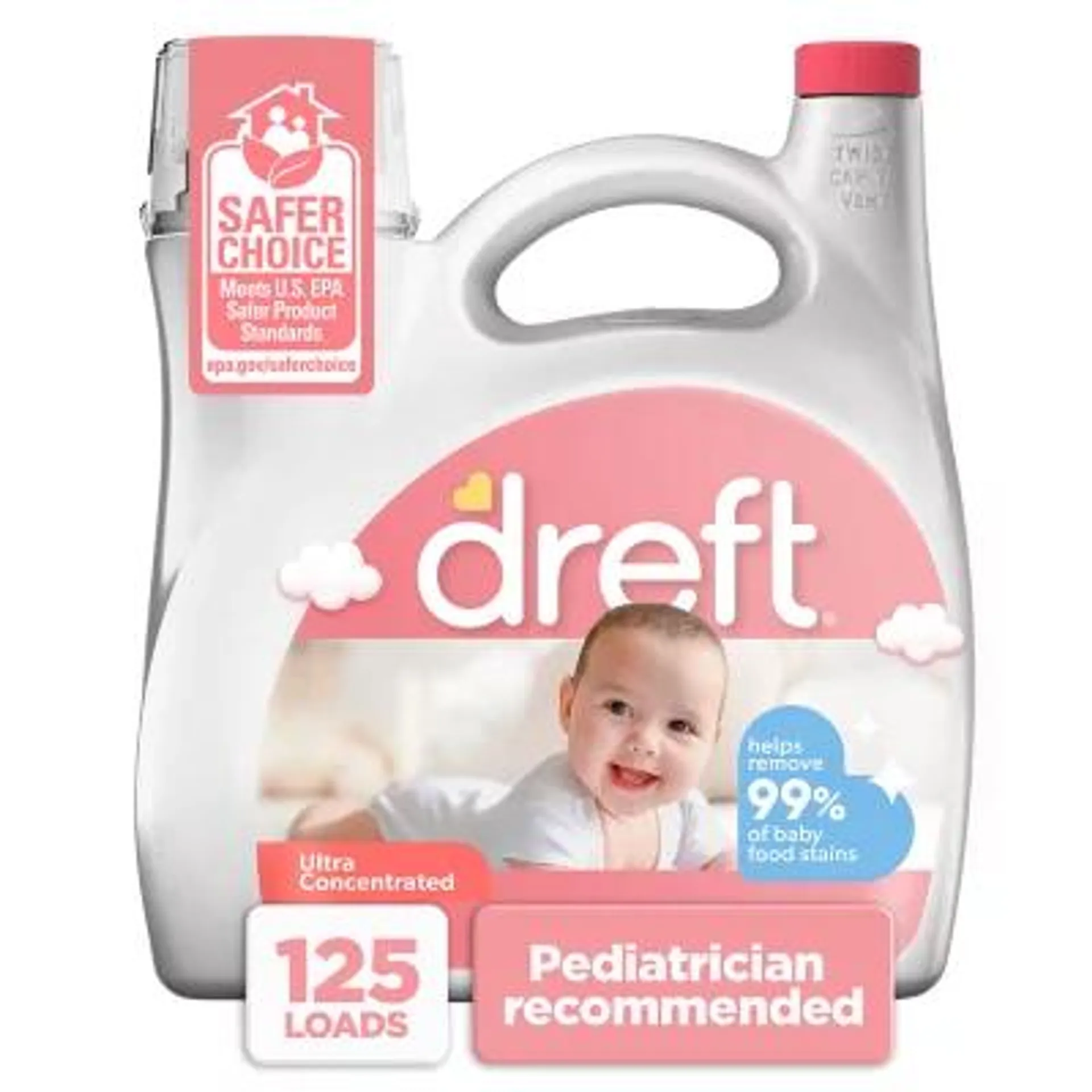 Dreft Baby Liquid Laundry Detergent, 125 loads, 170 fl. oz.