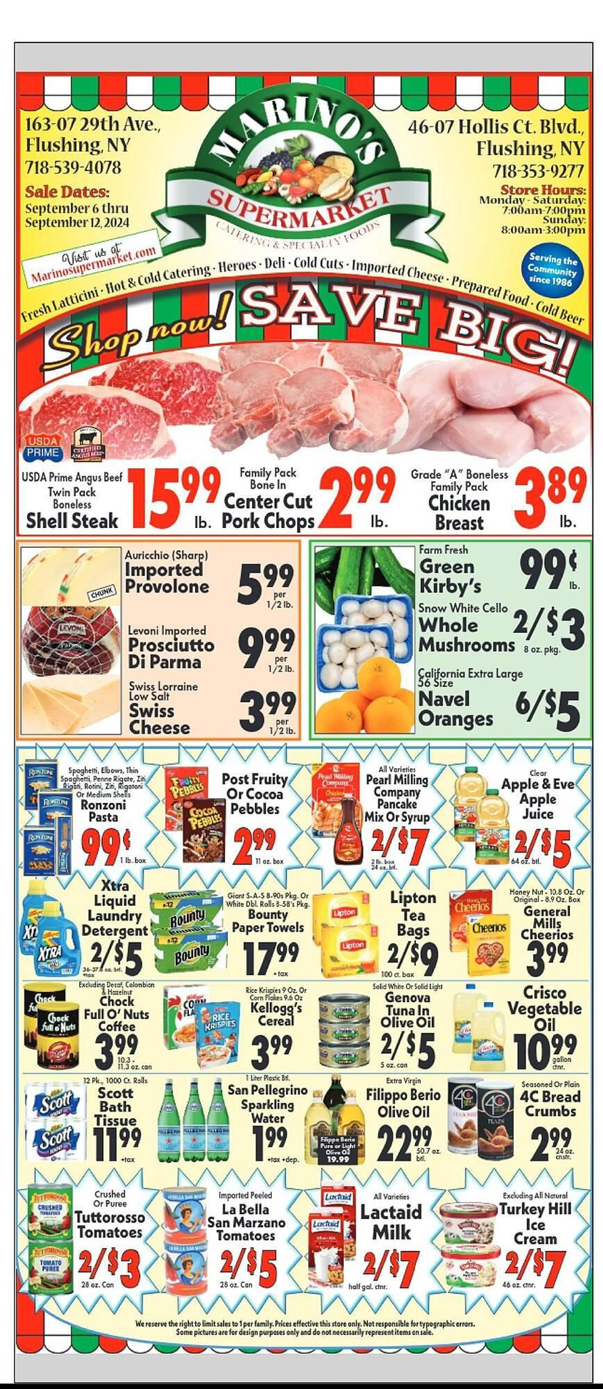 Marinos Supermarket Weekly Ad - 1