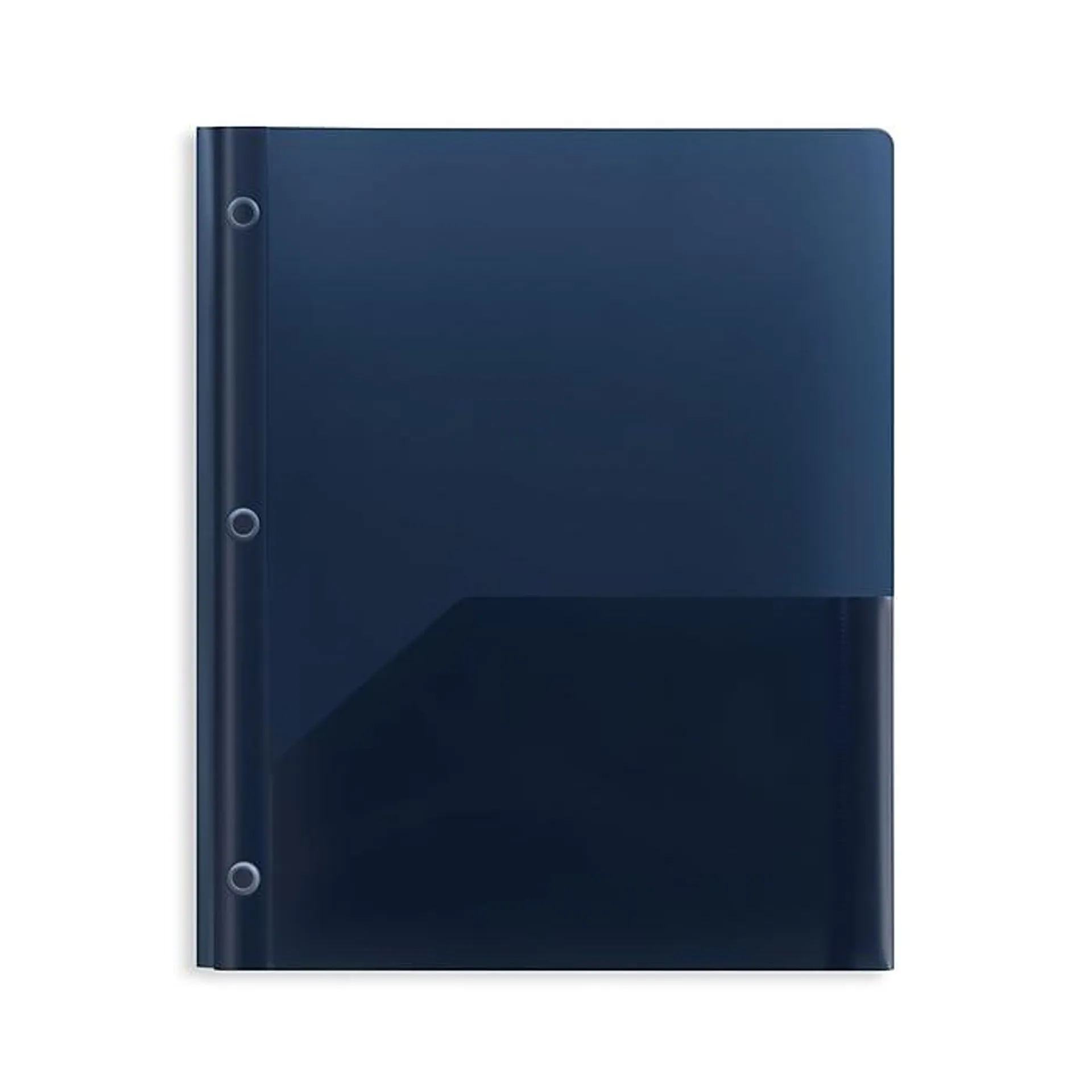 Staples 2-Pocket Plastic Presentation Folder with Fasteners,