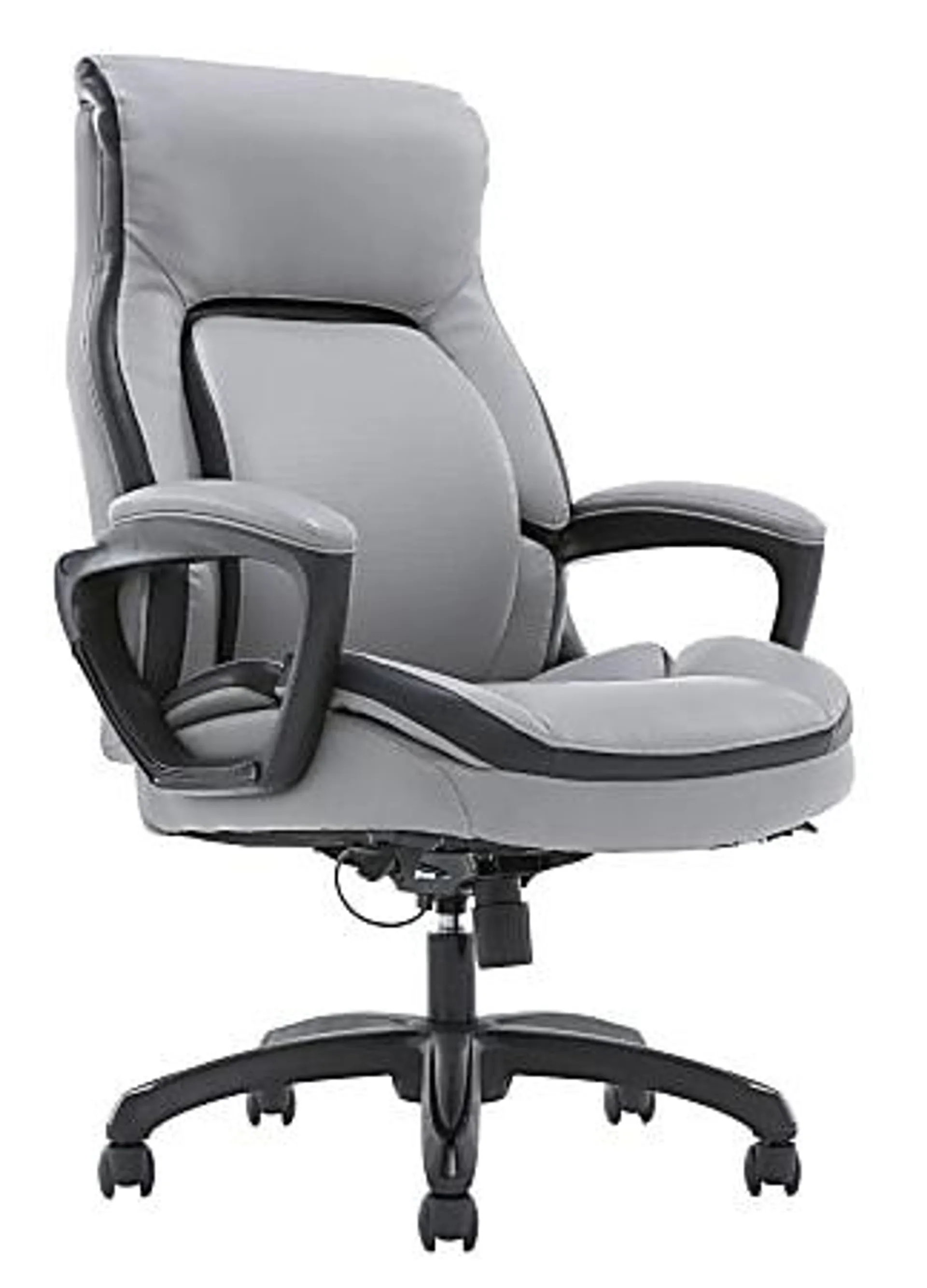 Shaquille O'Neal™ Amphion Ergonomic Bonded Leather High-Back Executive Office Chair, Gray