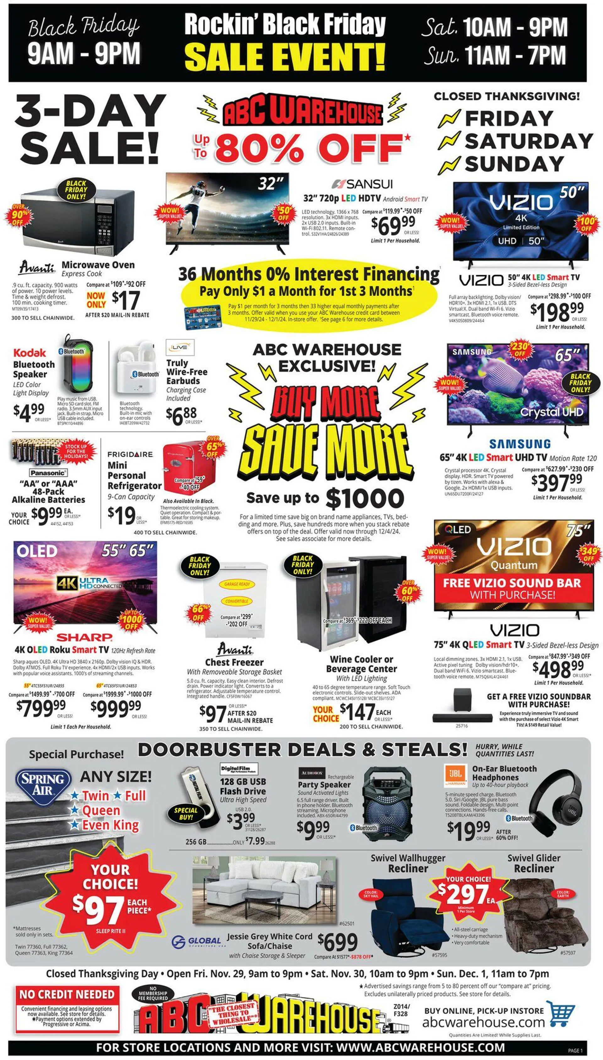 ABC Warehouse Current weekly ad - 1