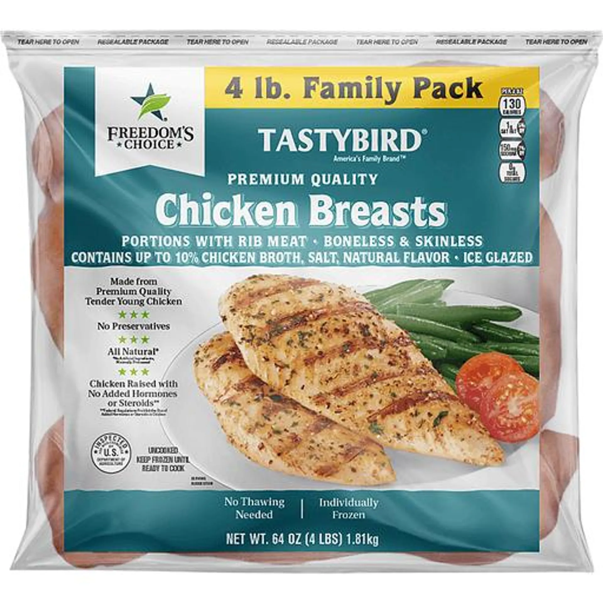 Freedom&#039;s Choice Boneless Skinless Chicken Breast 4 lbs