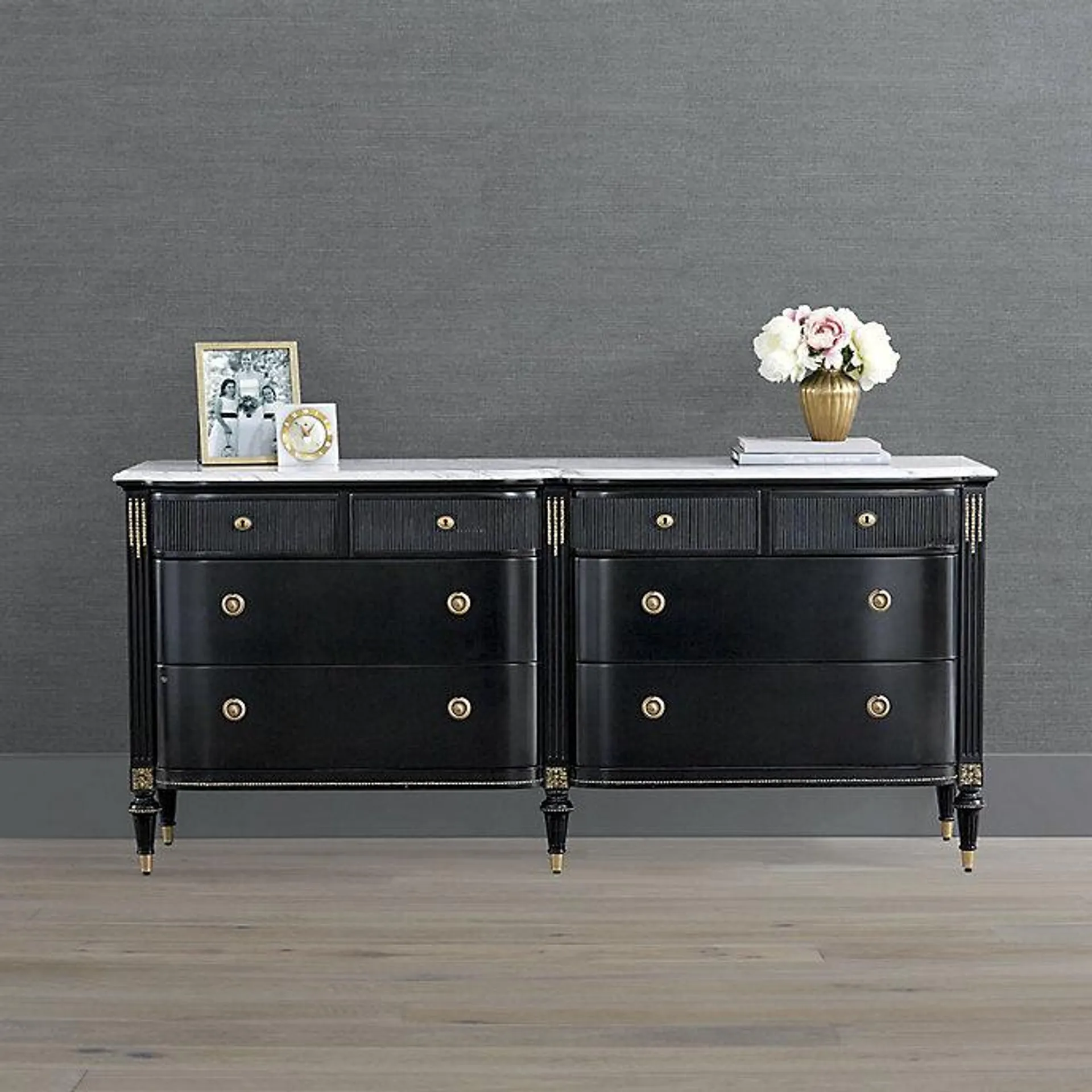 Regency Bow Front 8-Drawer Dresser