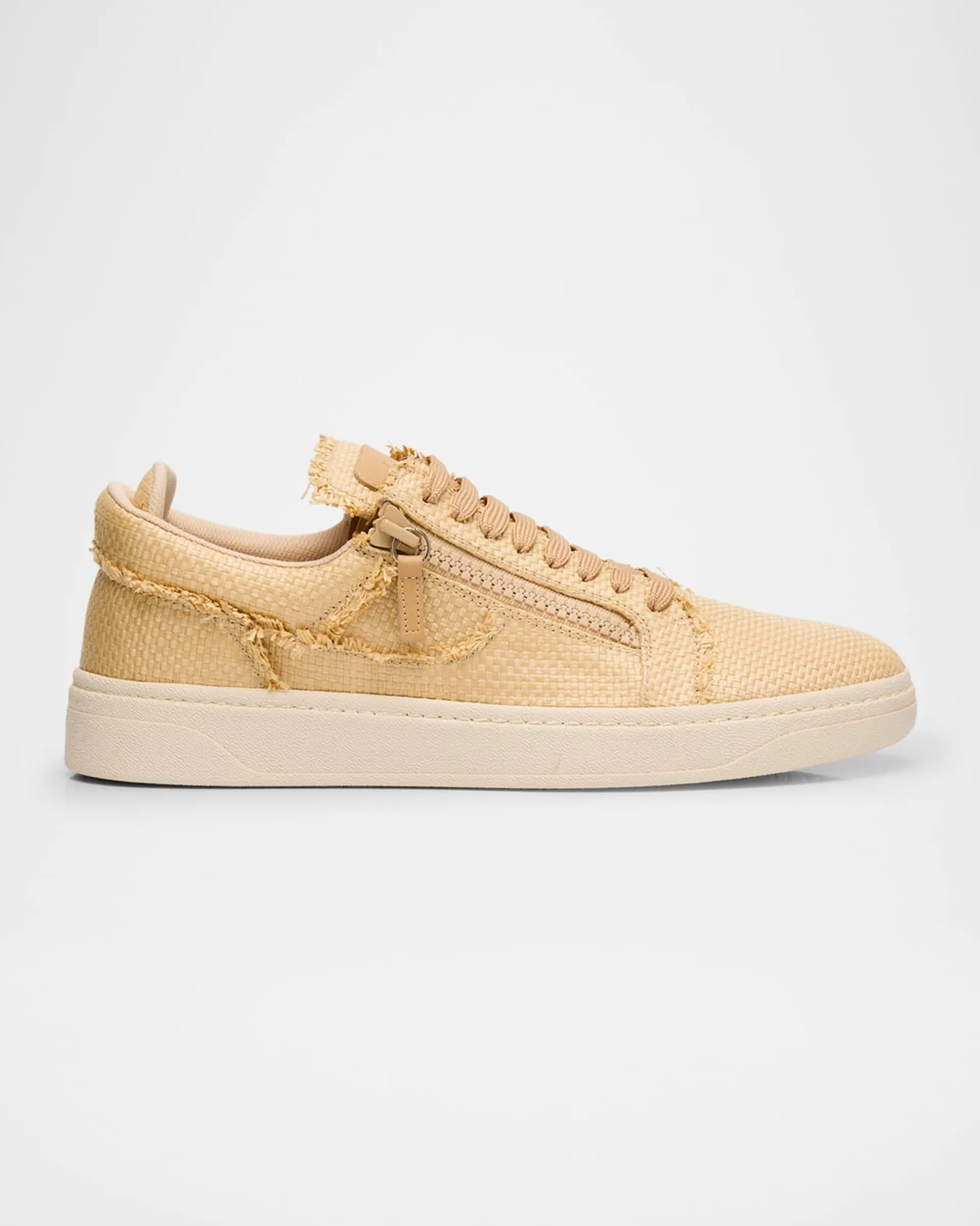 Men's Mitha Raffia Low-Top Sneakers