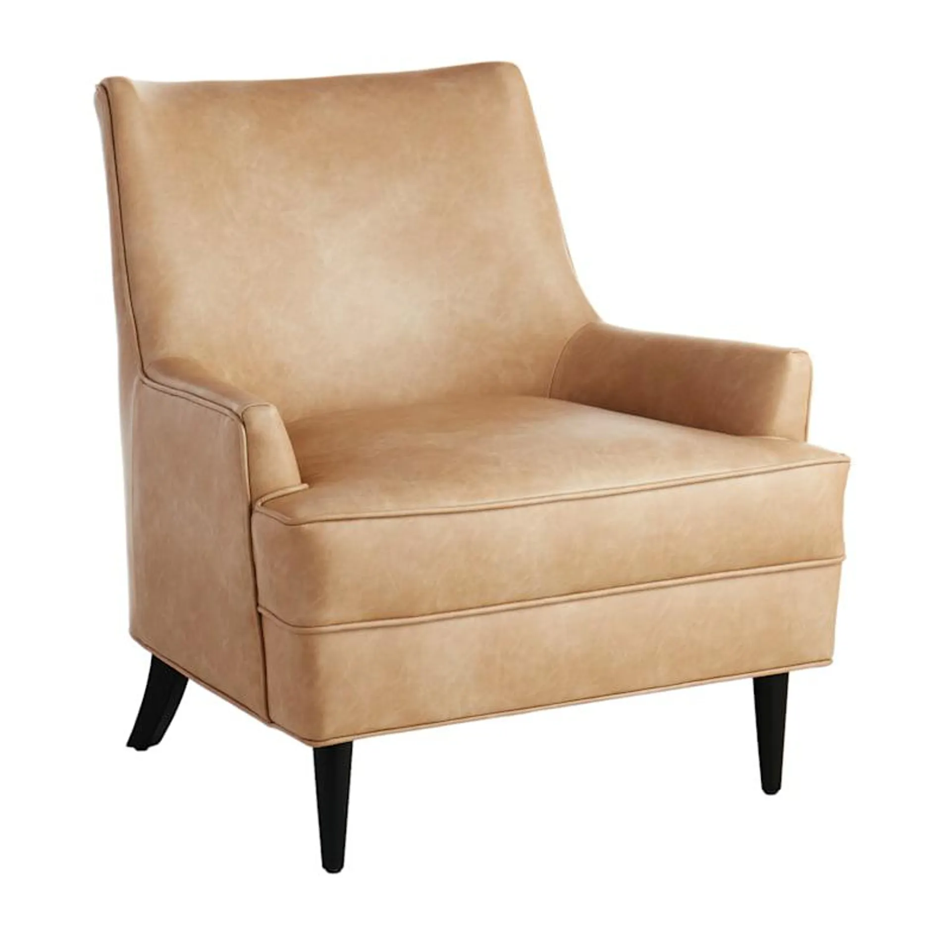 Colton Armchair Faux Leather Buff
