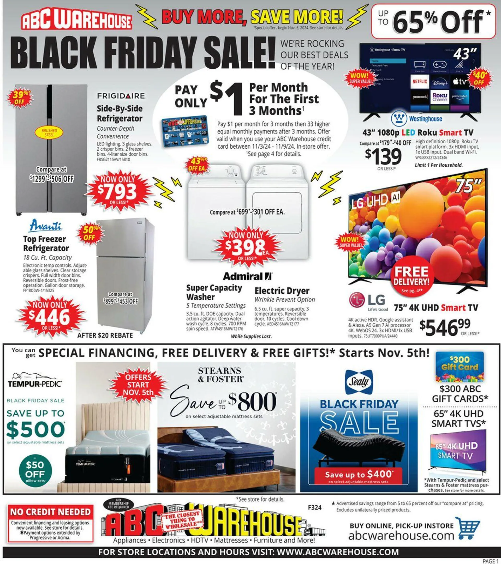 ABC Warehouse Current weekly ad - 1