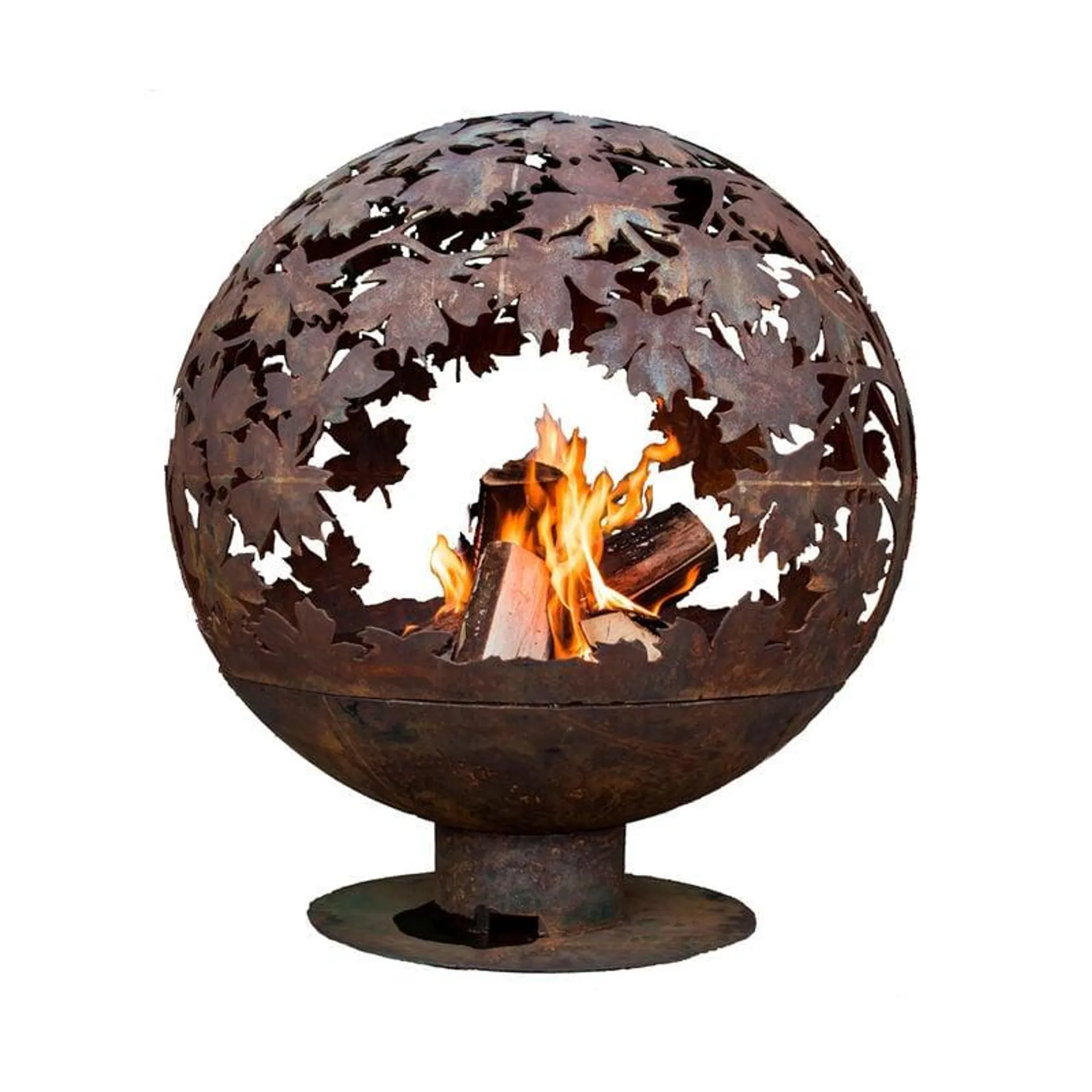 Esschert Design Blowing Leaf Fire Sphere, Large