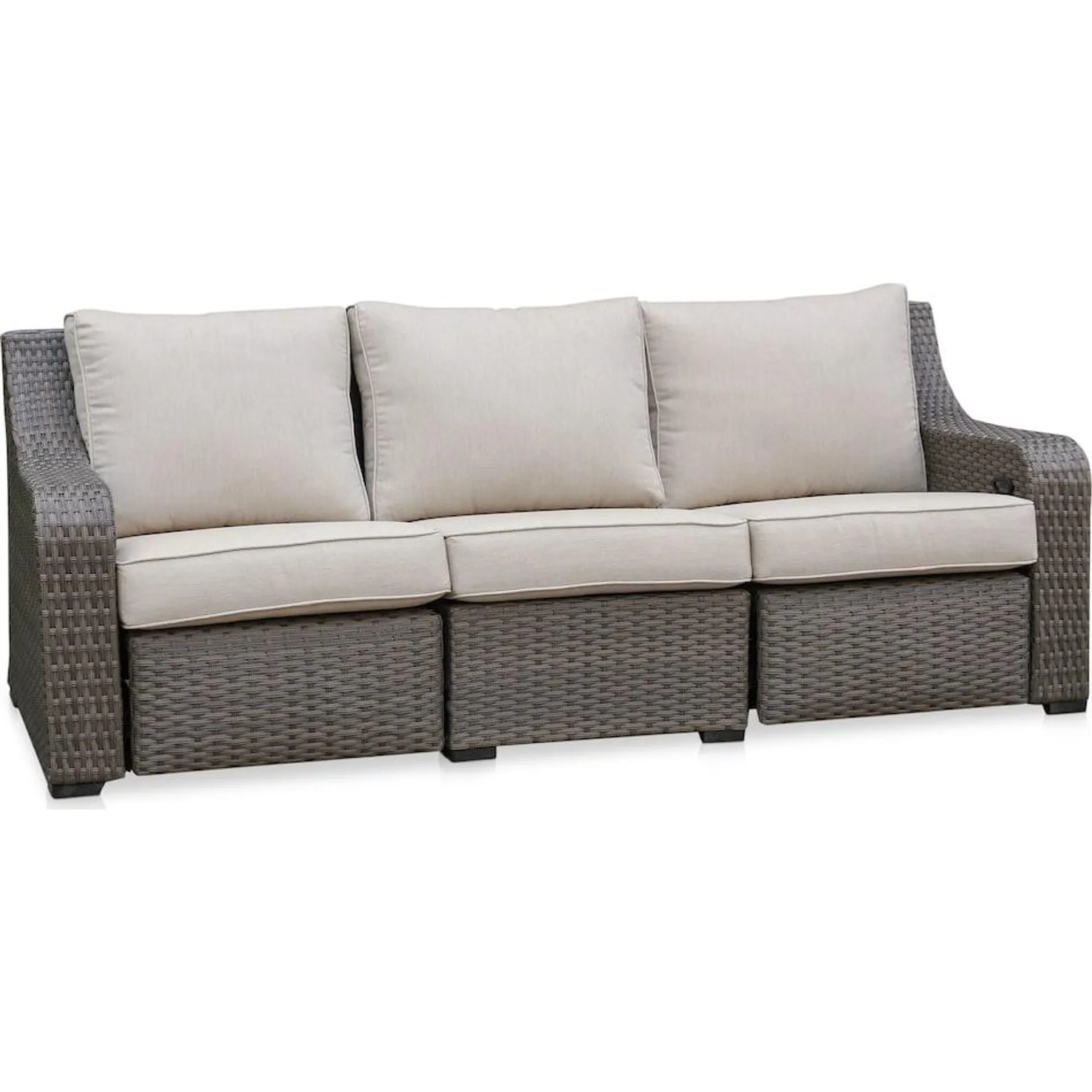 Shoreline Outdoor Reclining Sofa - Gray