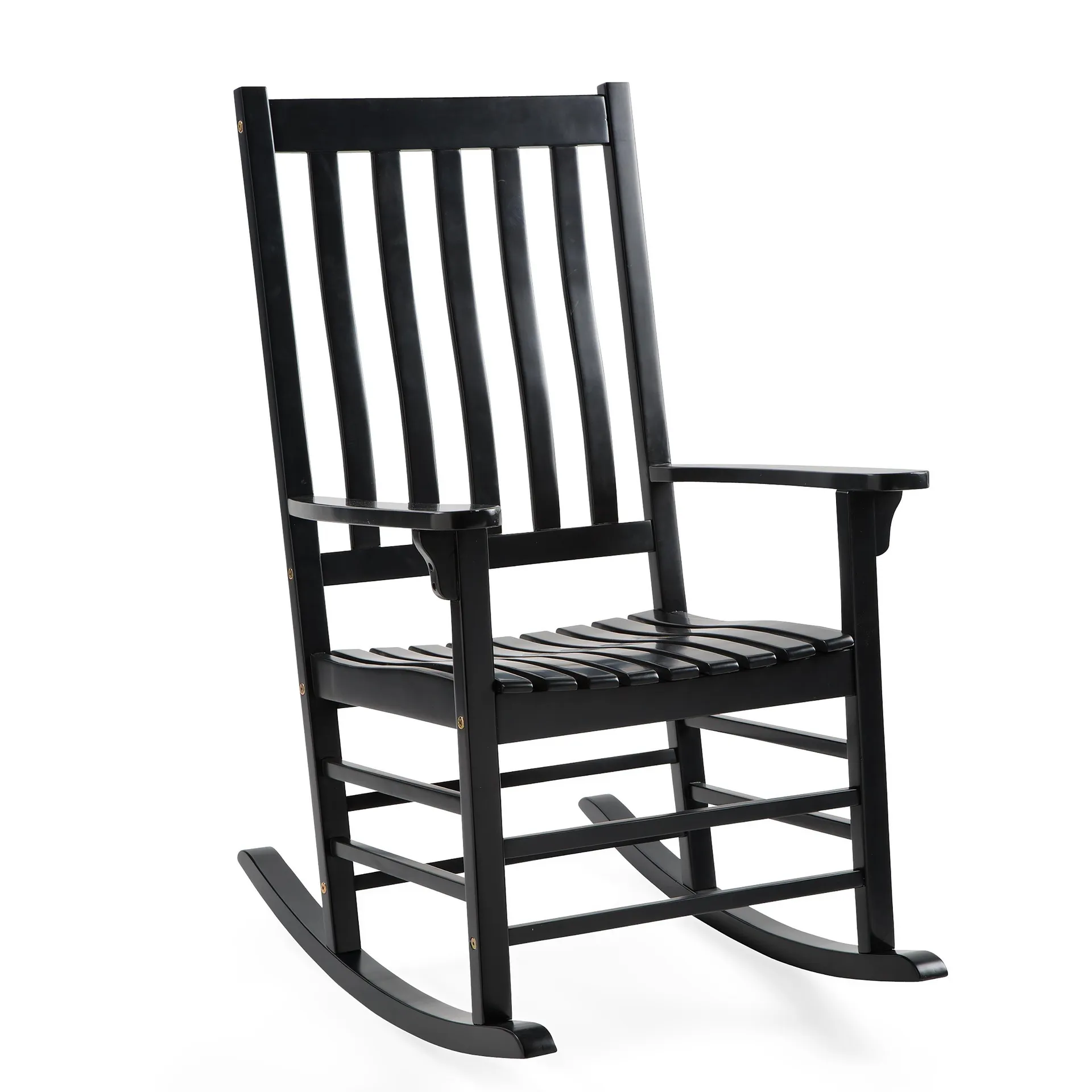 Slatted Wood Rocking Chair