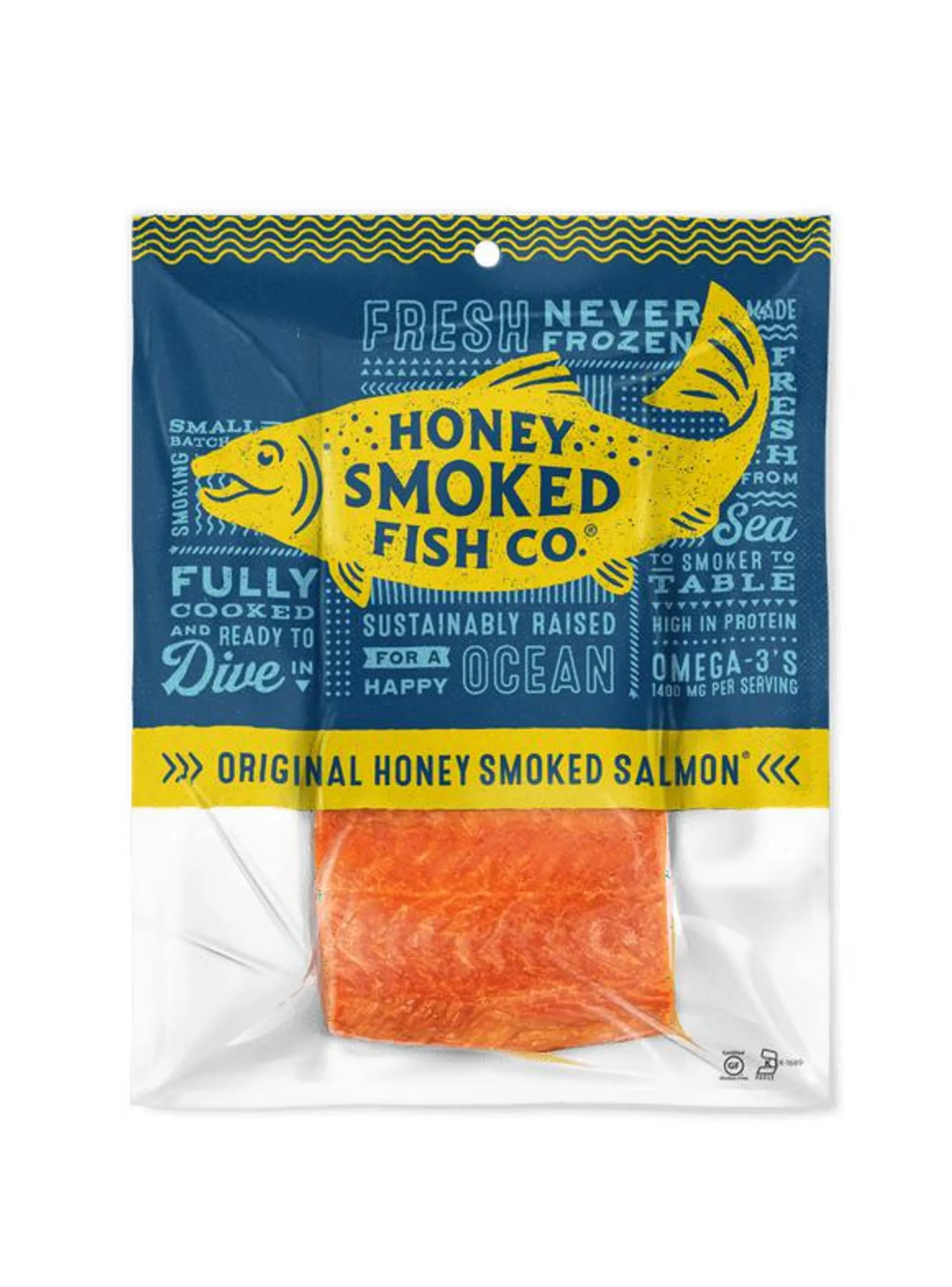 Honey Smoked Fish Co. Original Honey Smoked Salmon, 0.65 - 0.85 lb, Keep Refrigerated