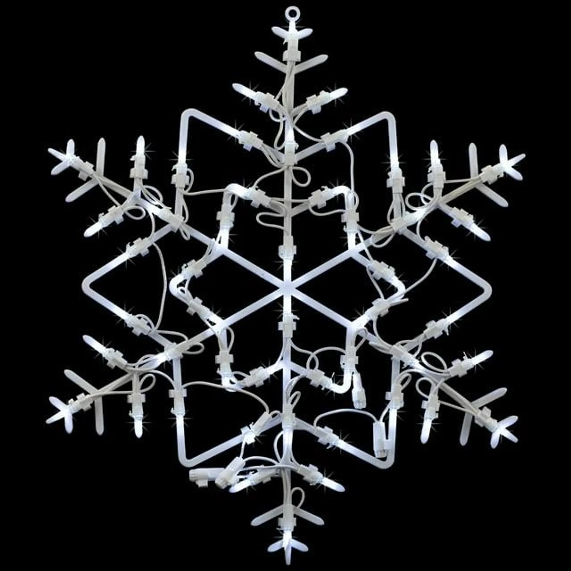 Northlight 18" White LED Lighted Snowflake Christmas Window Silhouette