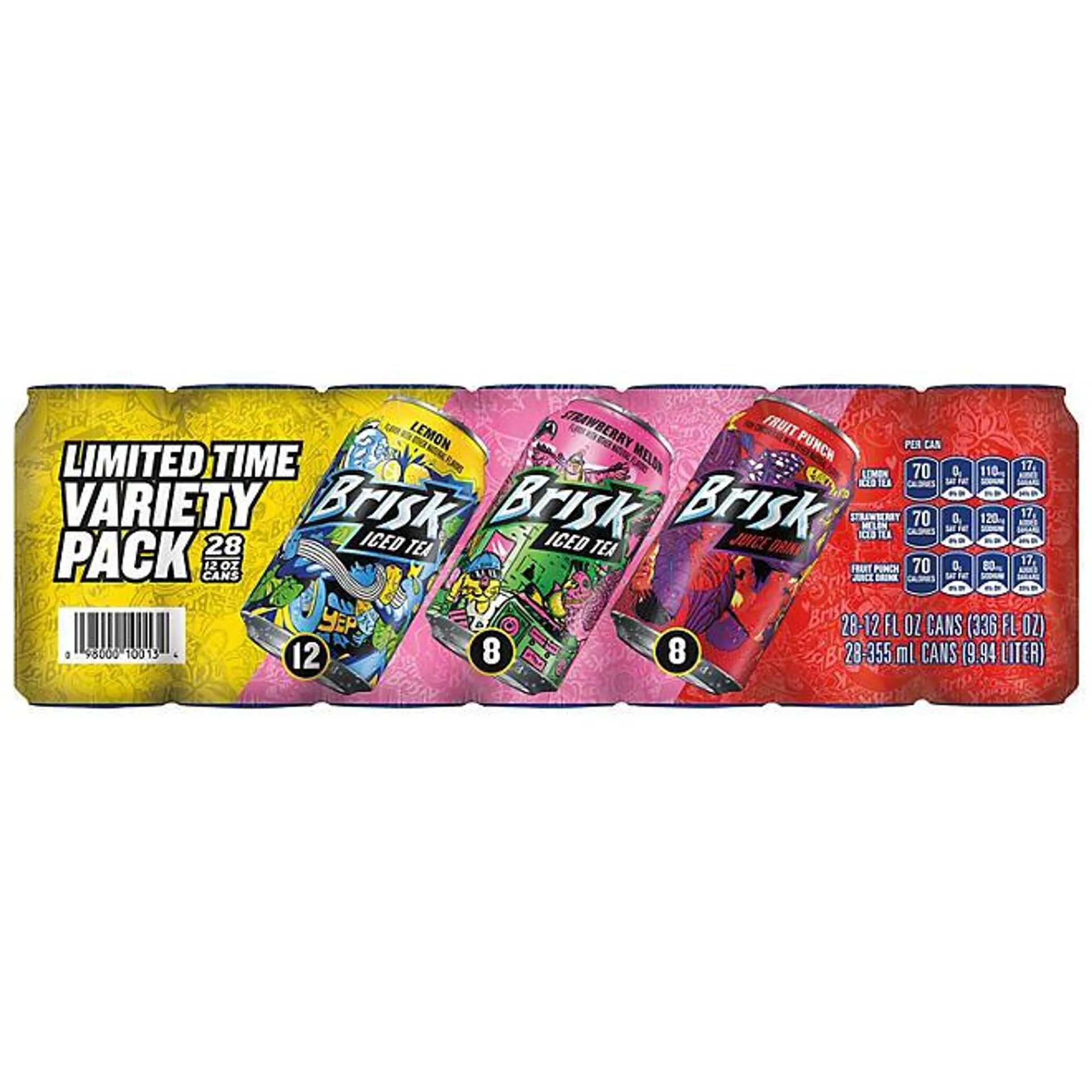 Lipton Brisk Iced Tea and Juice Variety Pack (12 fl. oz., 28 pk.)