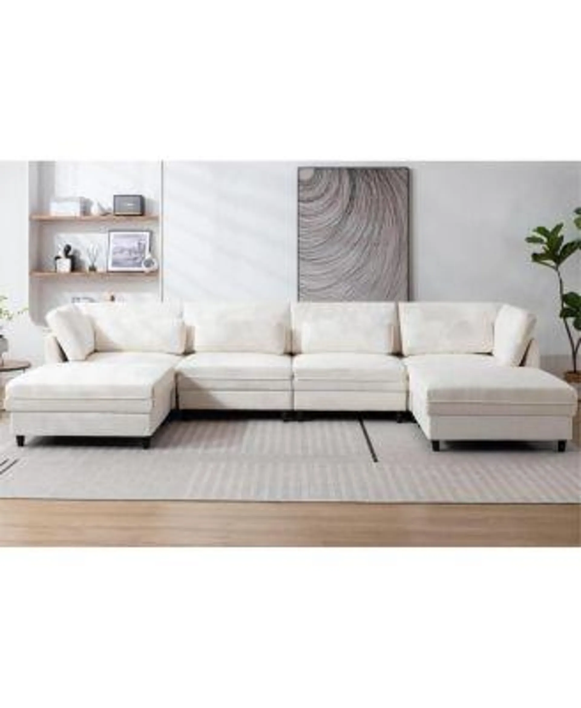 Streamdale Furniture 145" Extra Large U-Shaped Modular Sofa Set