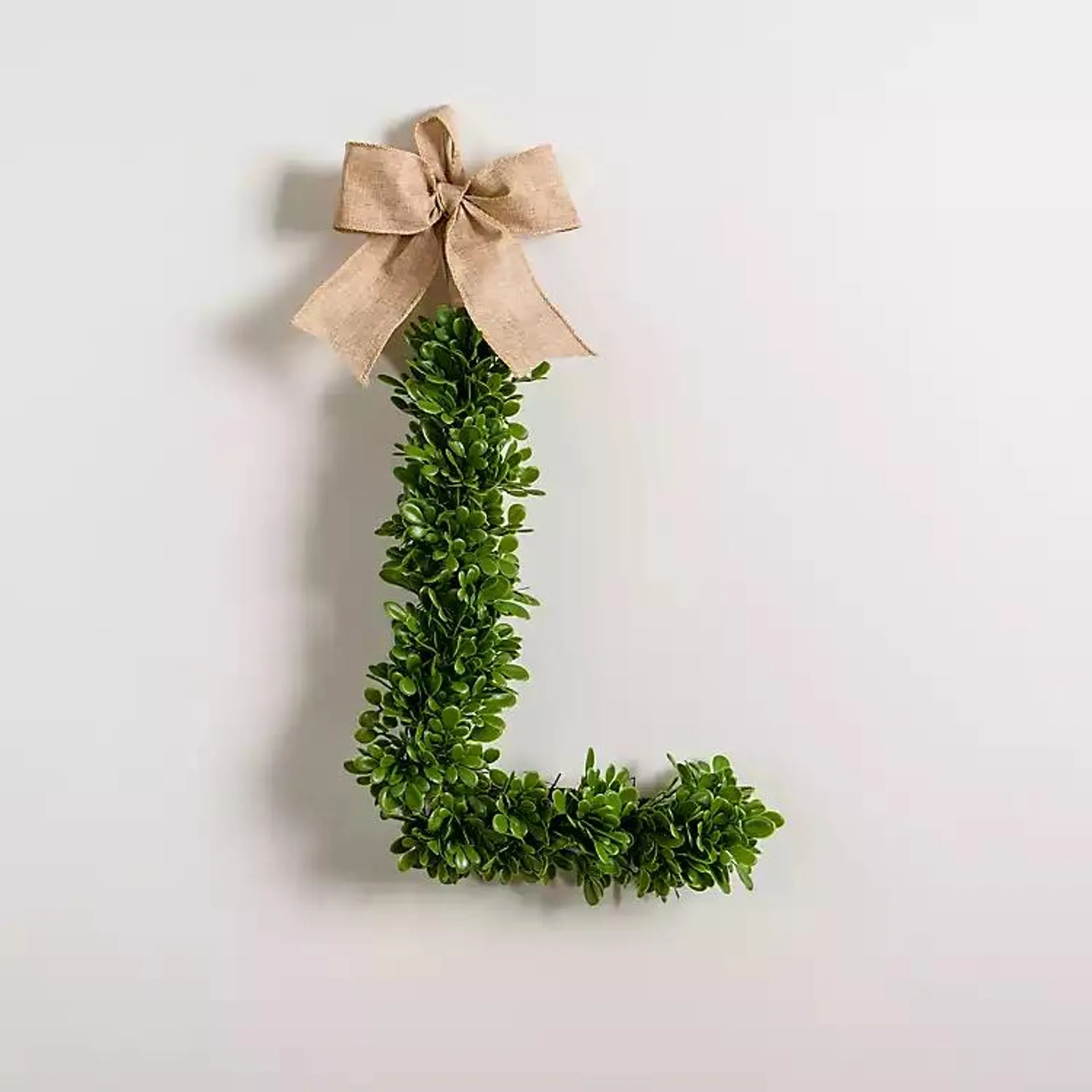 Monogram L Boxwood Mini Wreath