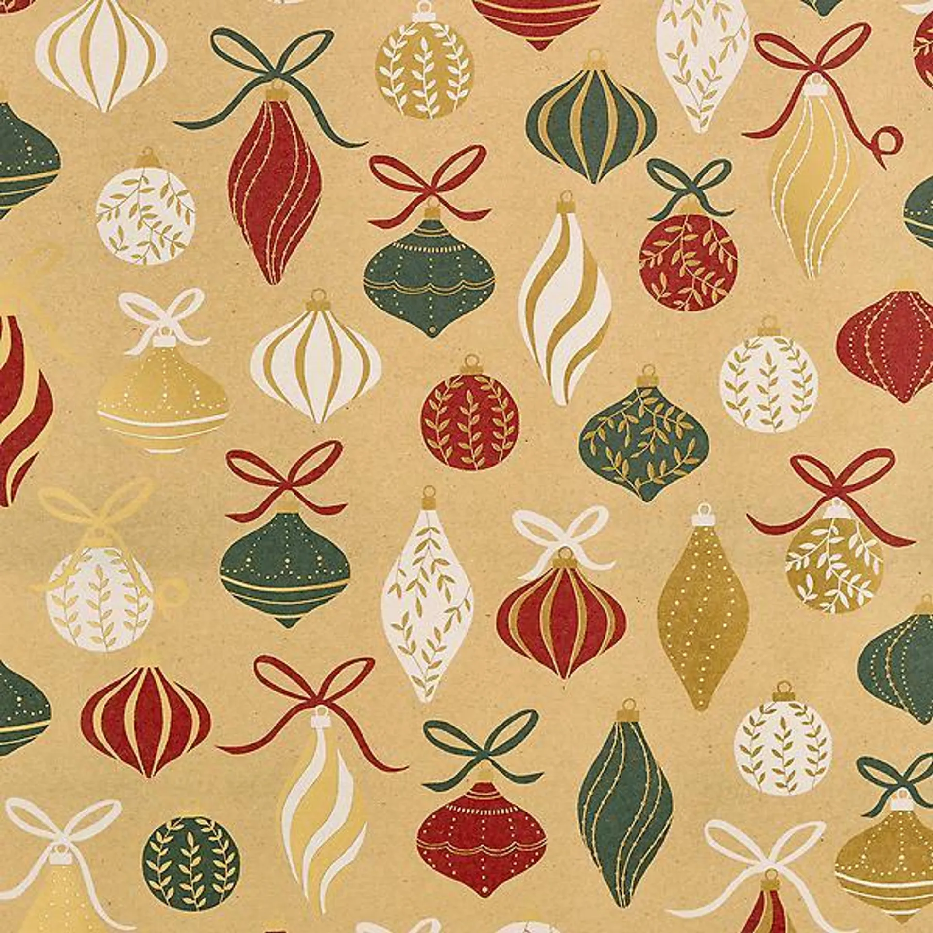 The Container Store Ornate Ornaments Wrapping Paper