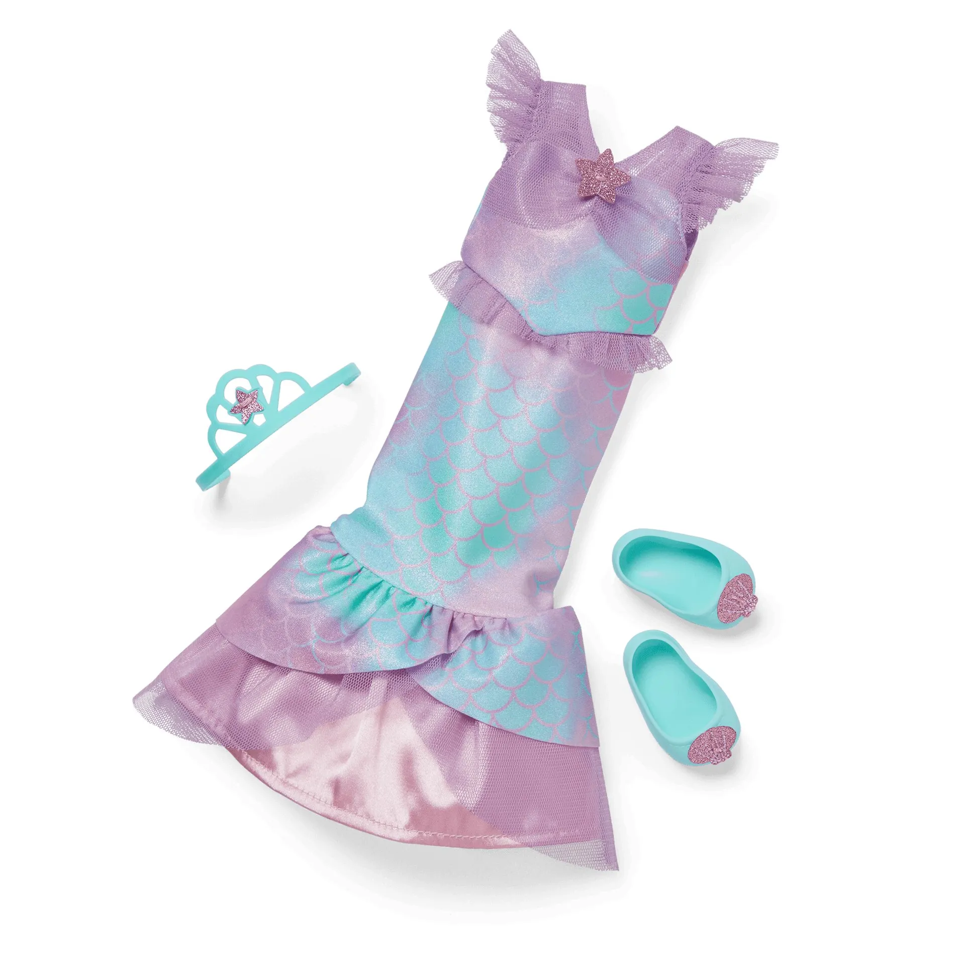 2-in-1 Sparkly Mermaid Outfit for WellieWishers™ Dolls