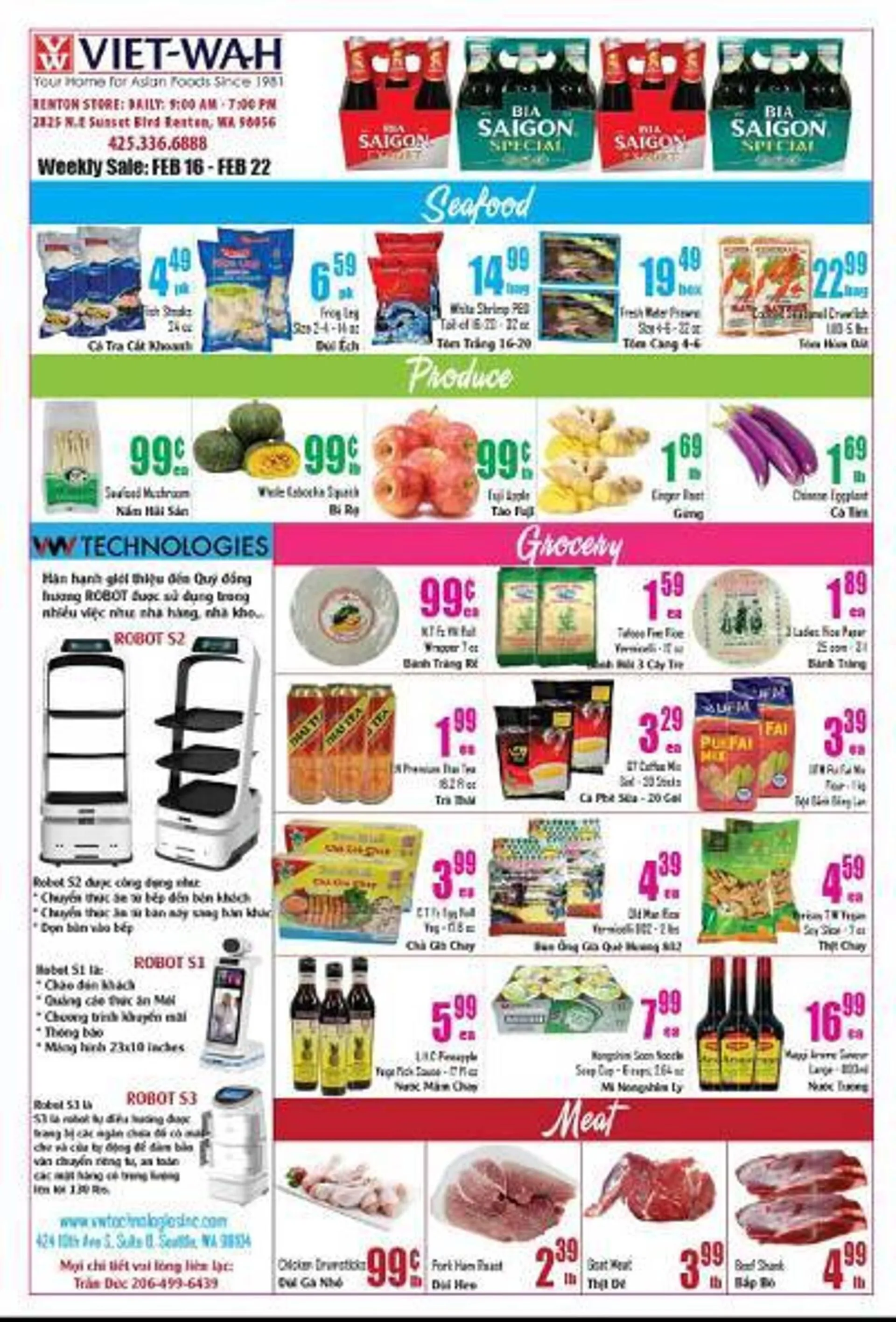 Weekly ad Viet Wah Supermarket Weekly Ad from February 16 to February 22 2024 - Page 