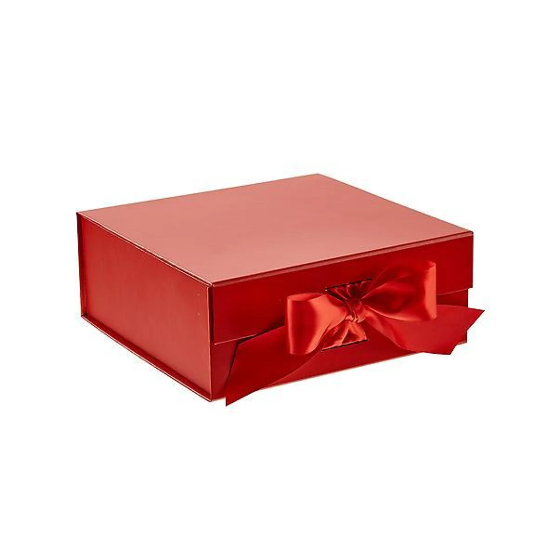 Medium Collapsible Box w/ Bow Red