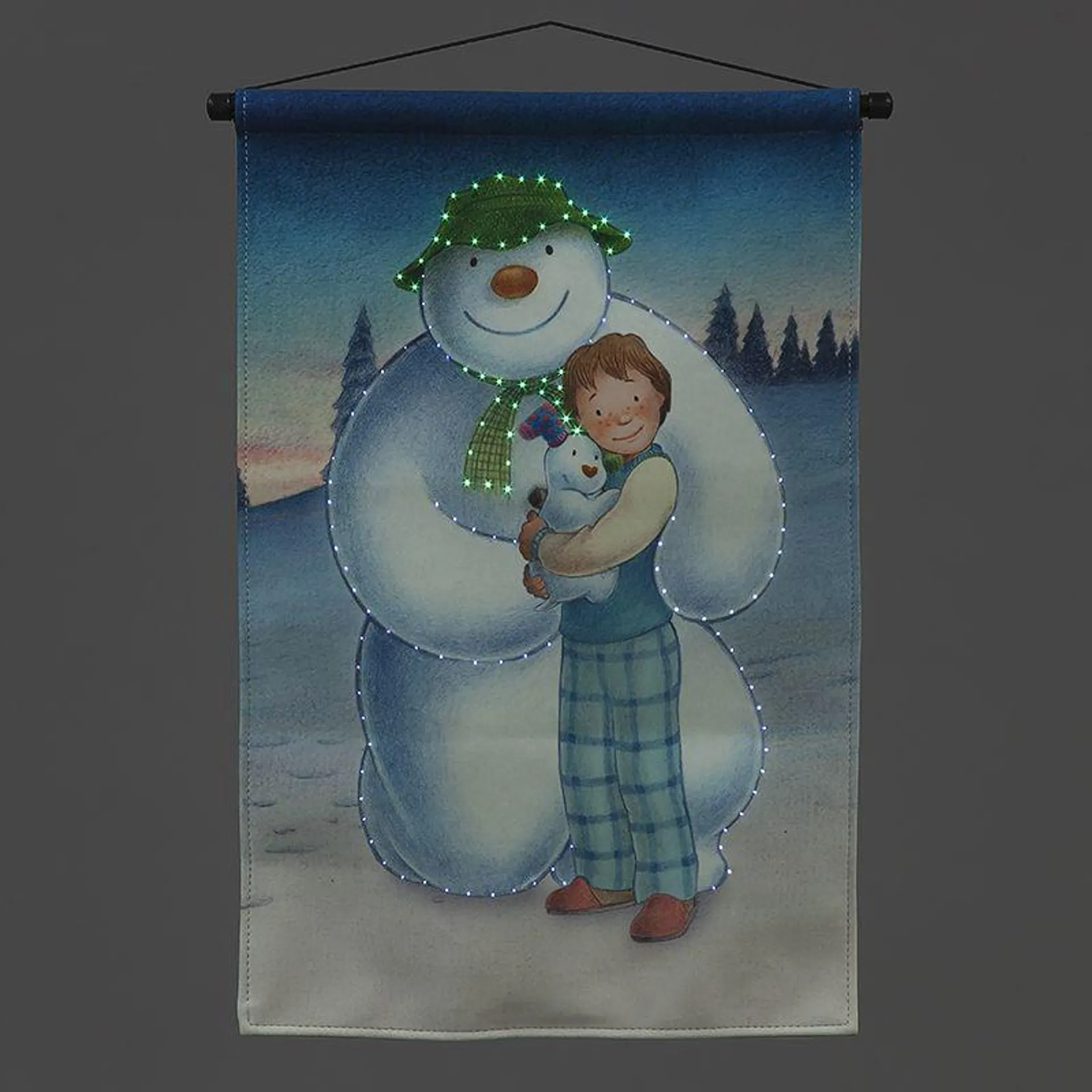 Fiber Optic The Snowman, Snowdog & Billy 40x60cm Tapestry