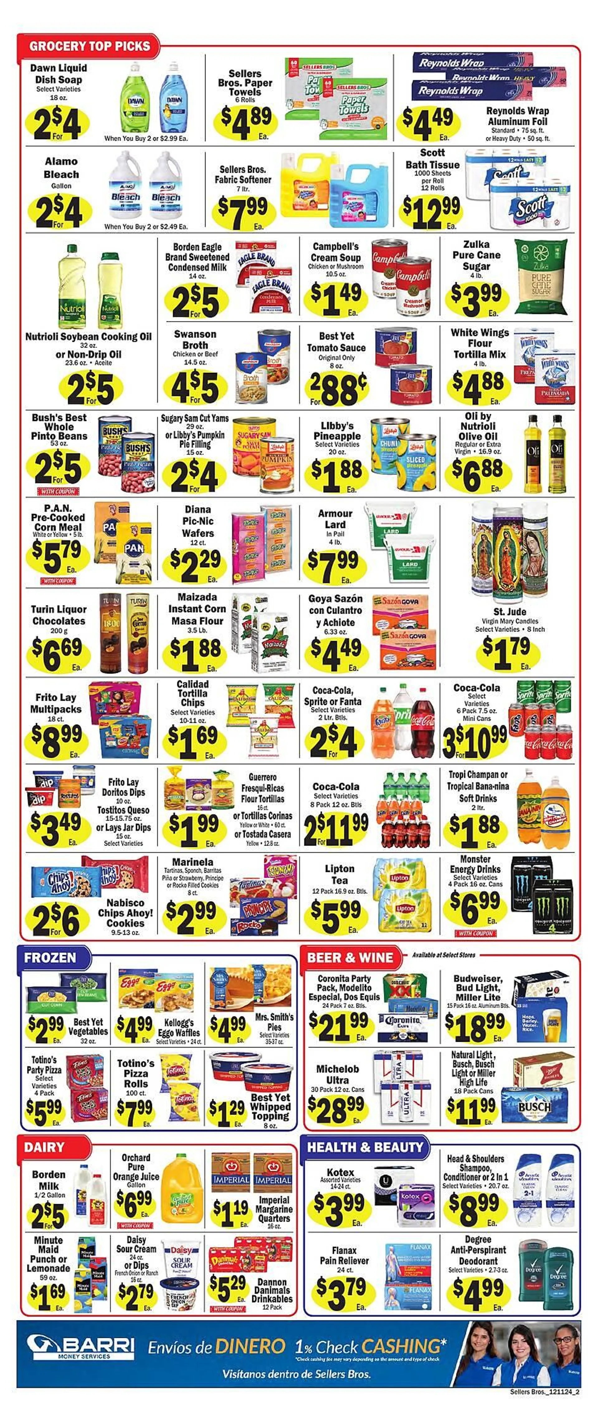 Weekly ad Sellers Bros Weekly Ad from December 11 to December 17 2024 - Page 2