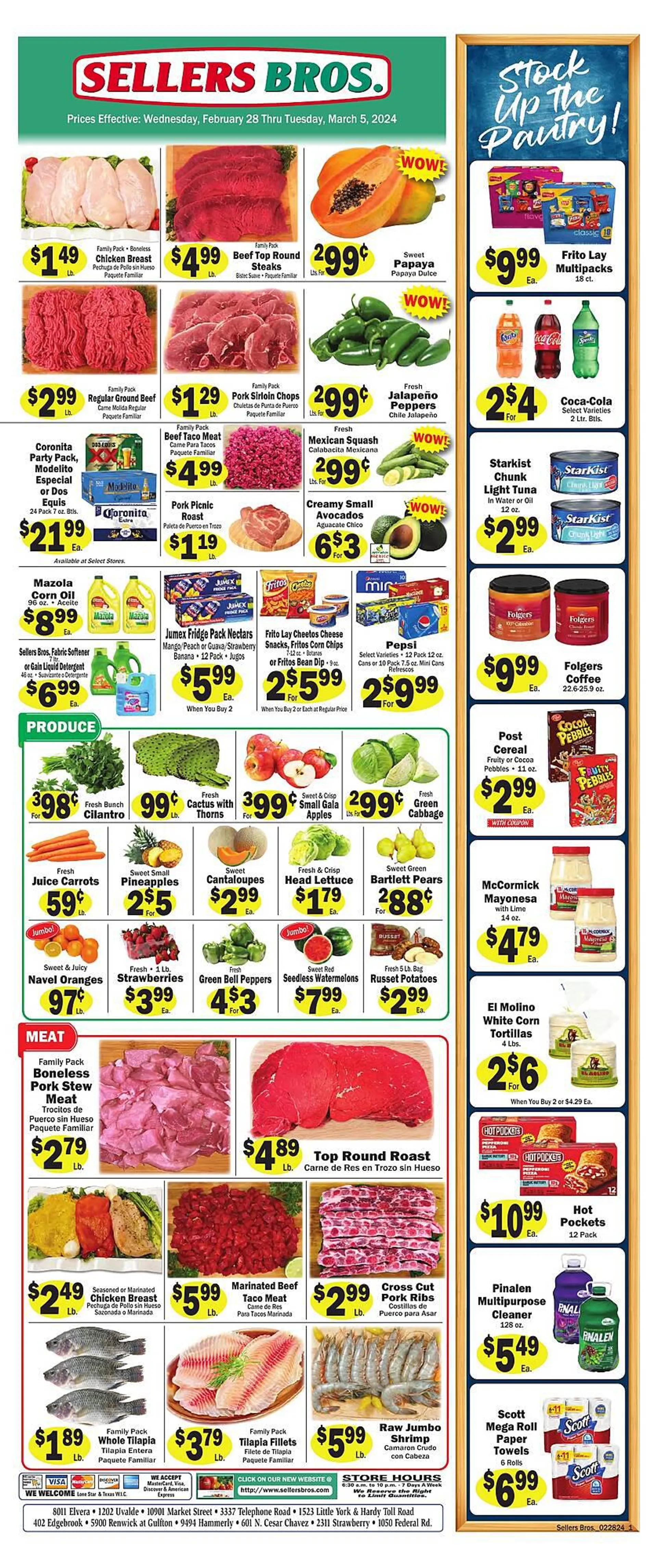 Weekly ad Sellers Bros Weekly Ad from February 28 to March 5 2024 - Page 1