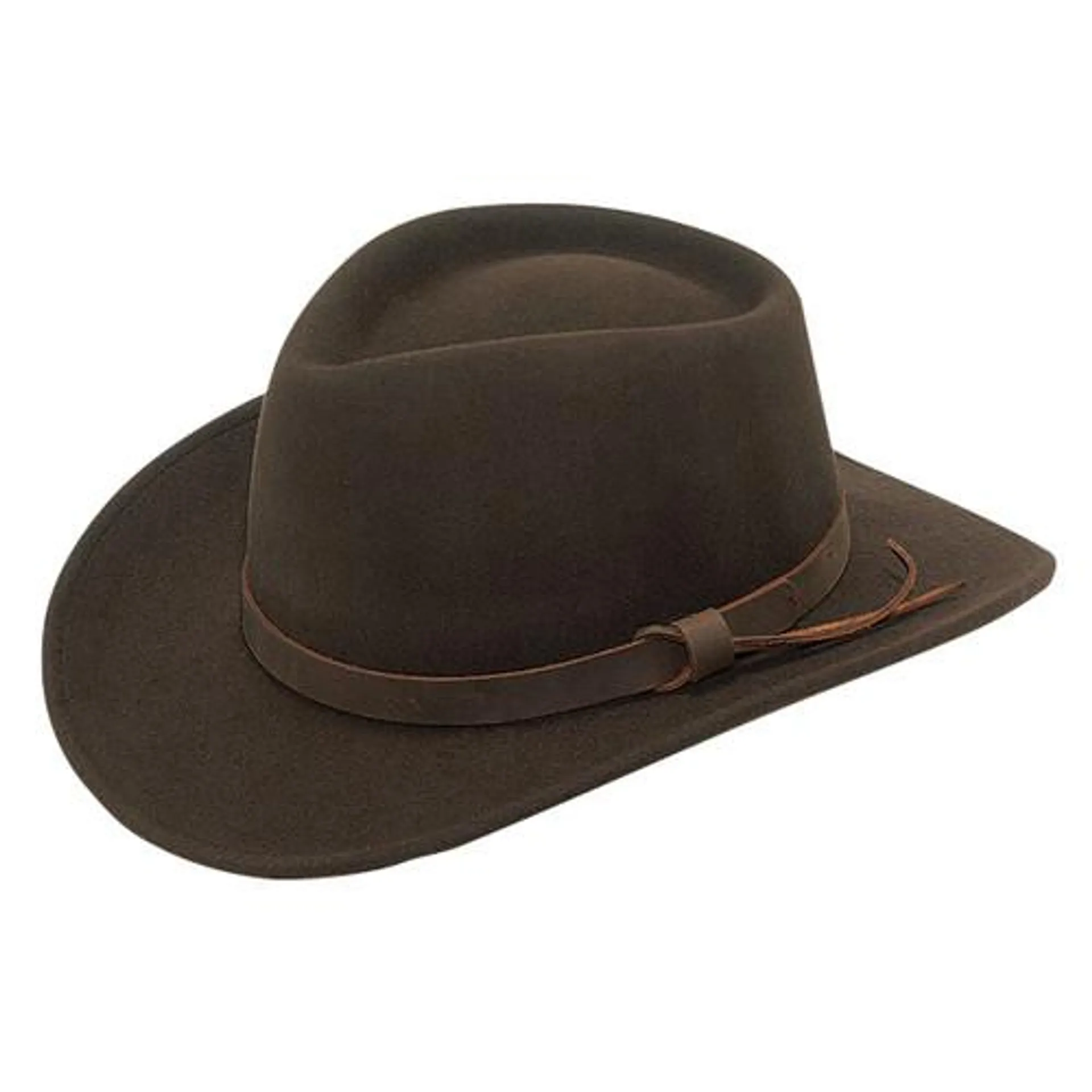 M&F Brown Twister Crushable Wool Hat Band