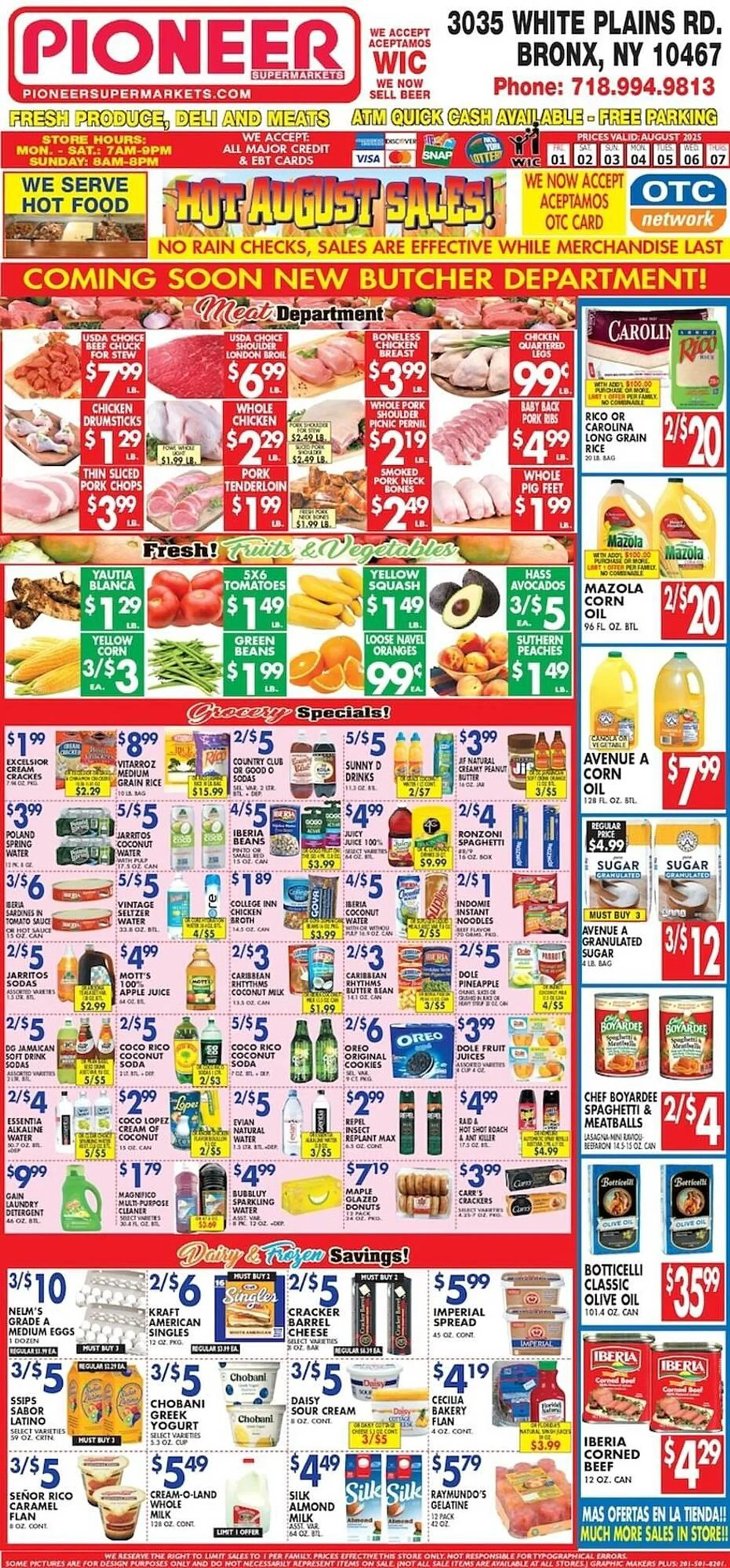 Weekly ad Pioneer Supermarkets Weekly Ad from August 3 to August 7 2025 - Page 1