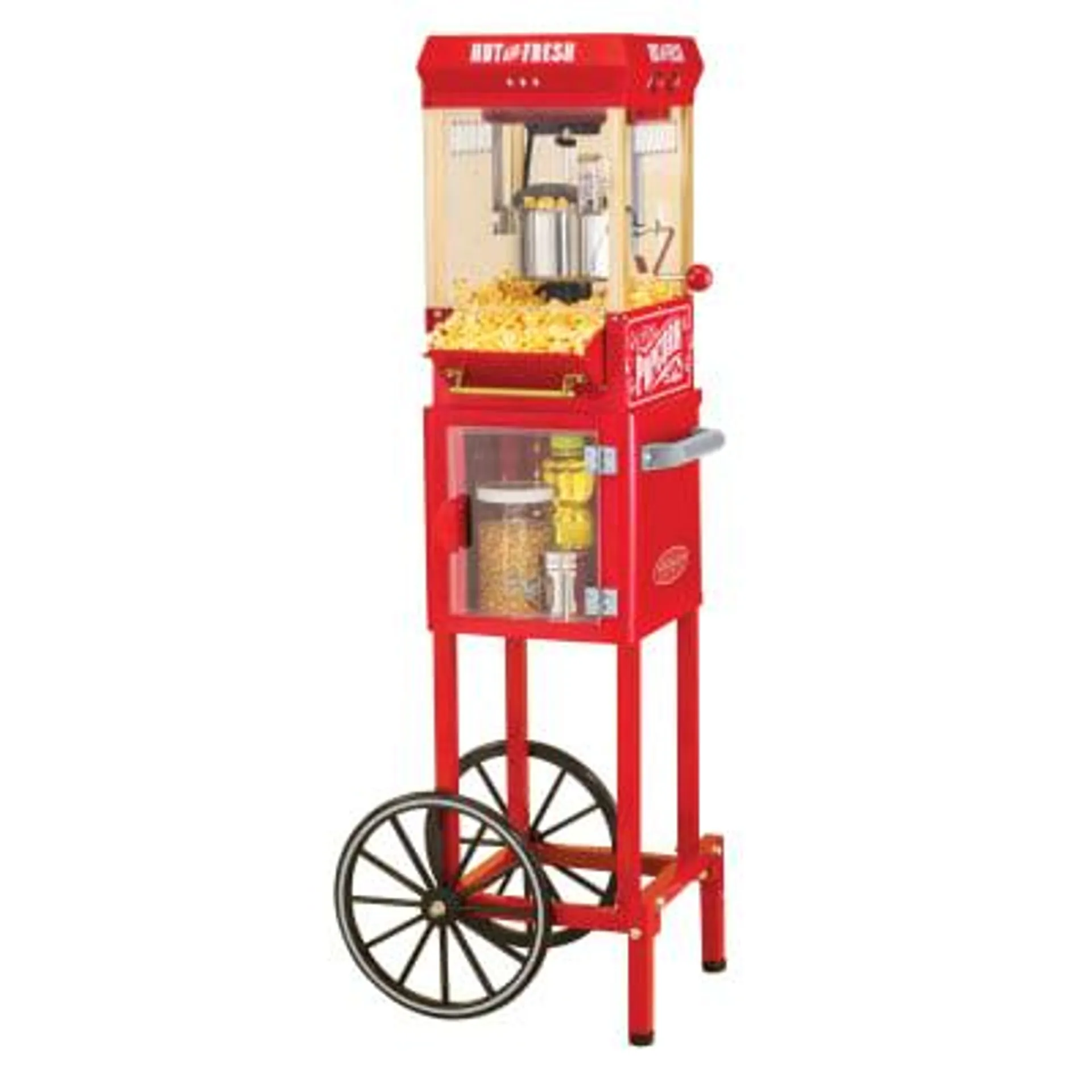 Nostalgia Electrics Vintage Collection 48 in 2.5 oz Red Popcorn Cart