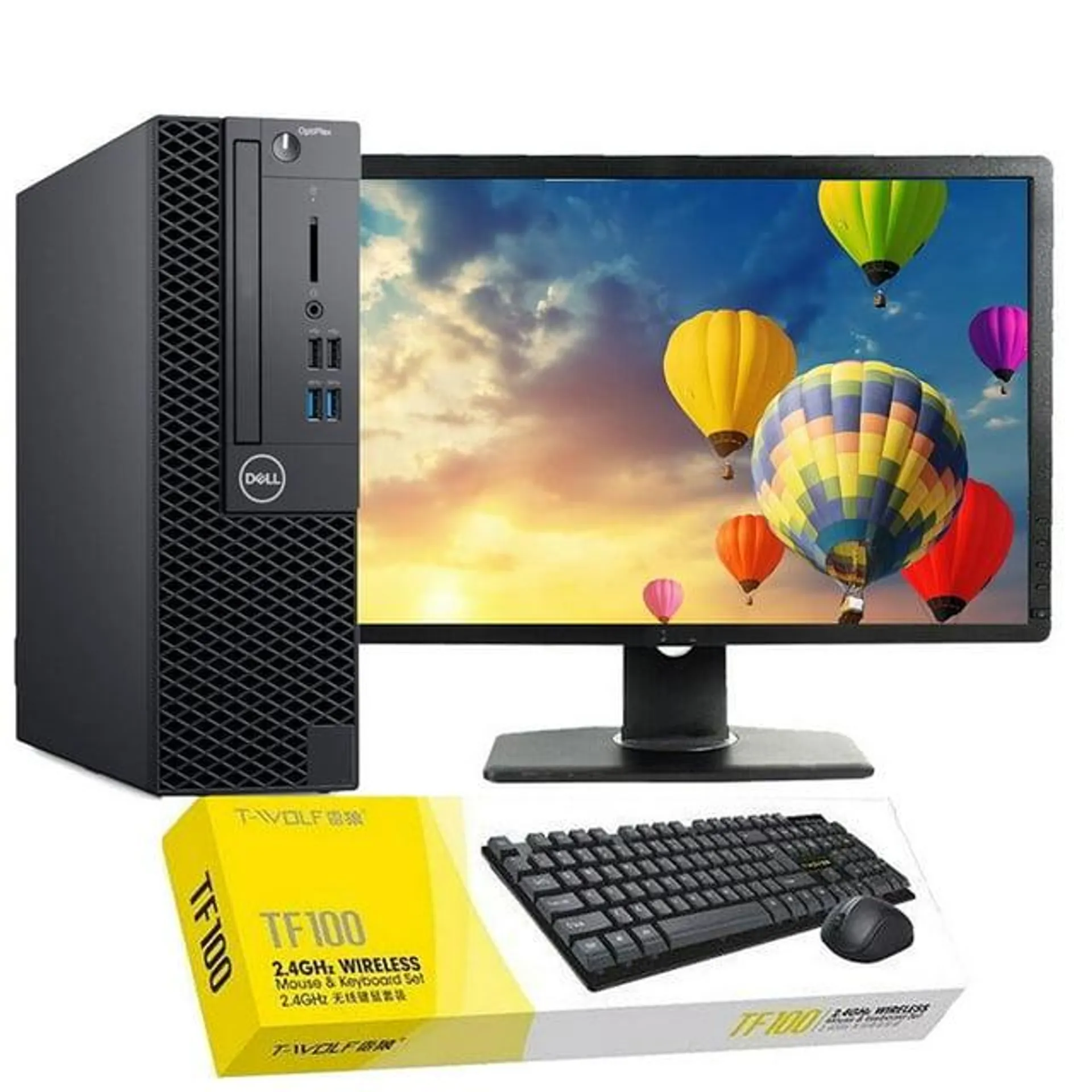 Restored Dell Windows 11 Desktop Computer OptiPlex 3060 SFF Core i5 Processor 16GB RAM 1TB Hard Drive DVD Wi-Fi 22" LCD Monitor with T-Wolf TF100 Wireless Keyboard and Mouse (Refurbished)