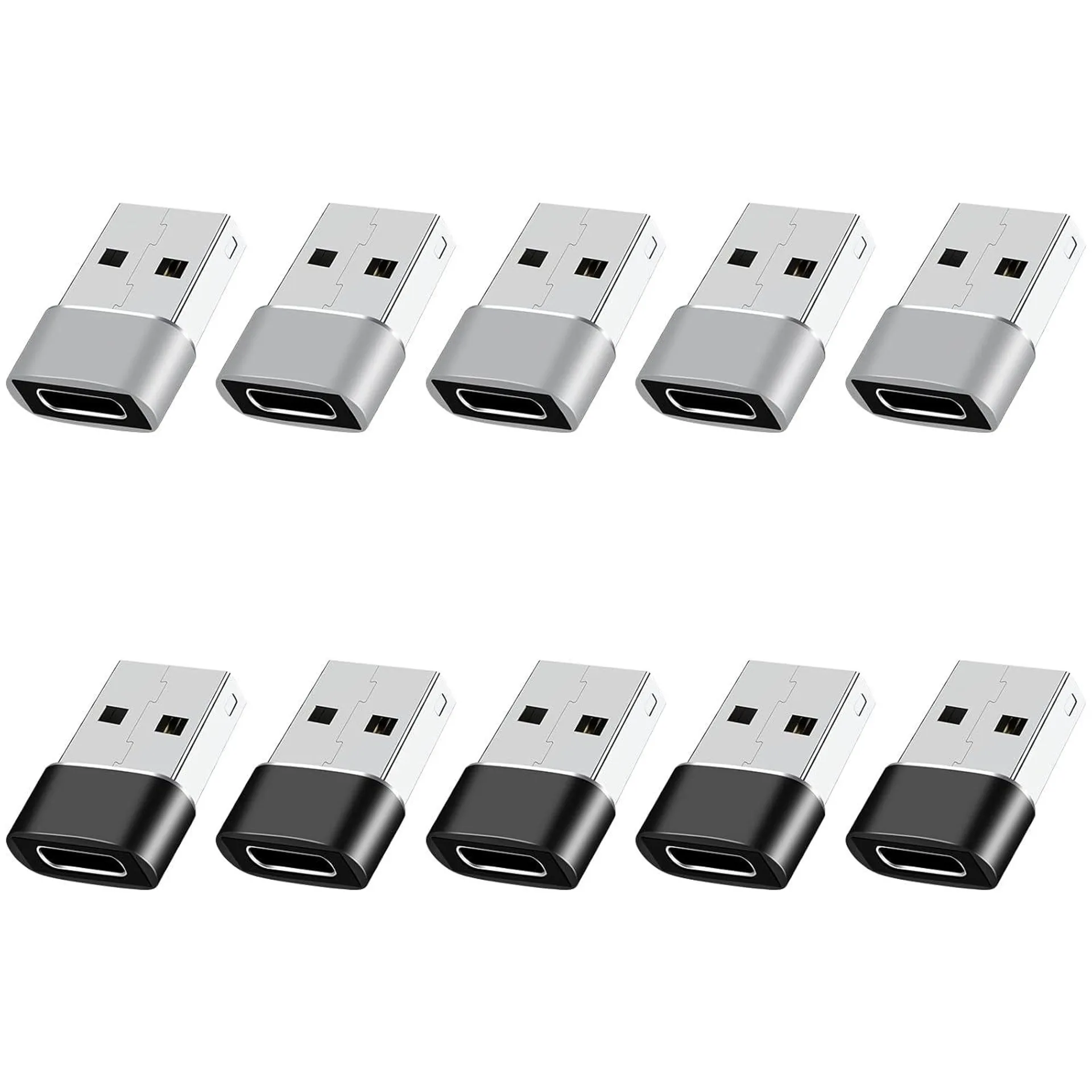 Great Choice Products Usb To Usb C Adapter 10 Pack,Usb C To Usb Adapter,Usb C Female To Usb Male Adapter,Usb A To Usb C Adapter,Usb To Usb C Con…