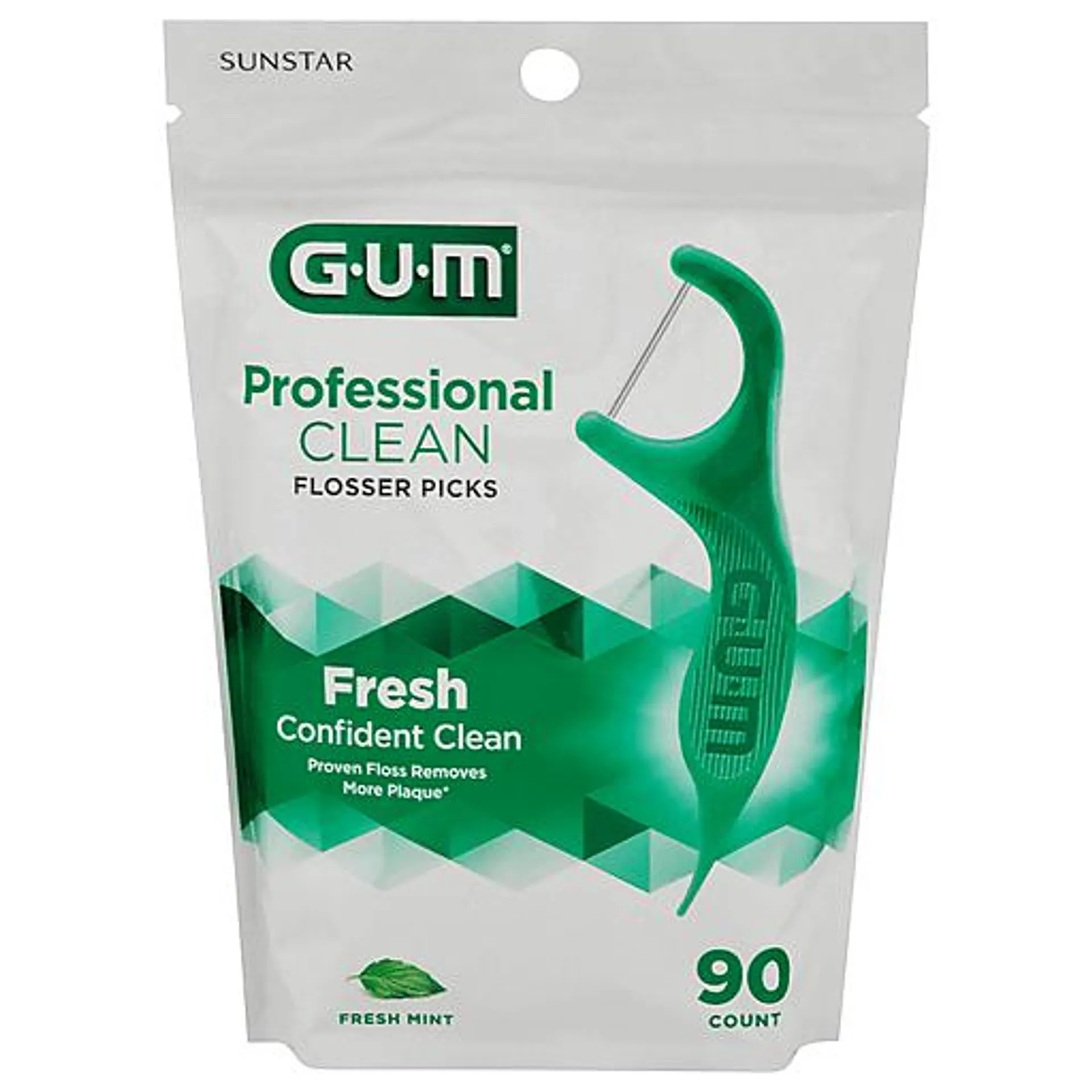 Sunstar Gum Professional Mint Clean Flossers 90 ct bag