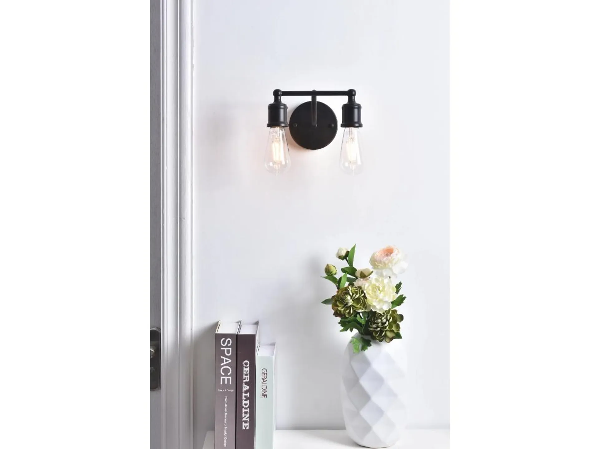 Serif 2 Light Black Wall Sconce